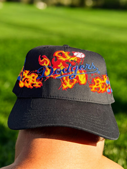 Black - Dodger Flame Hat