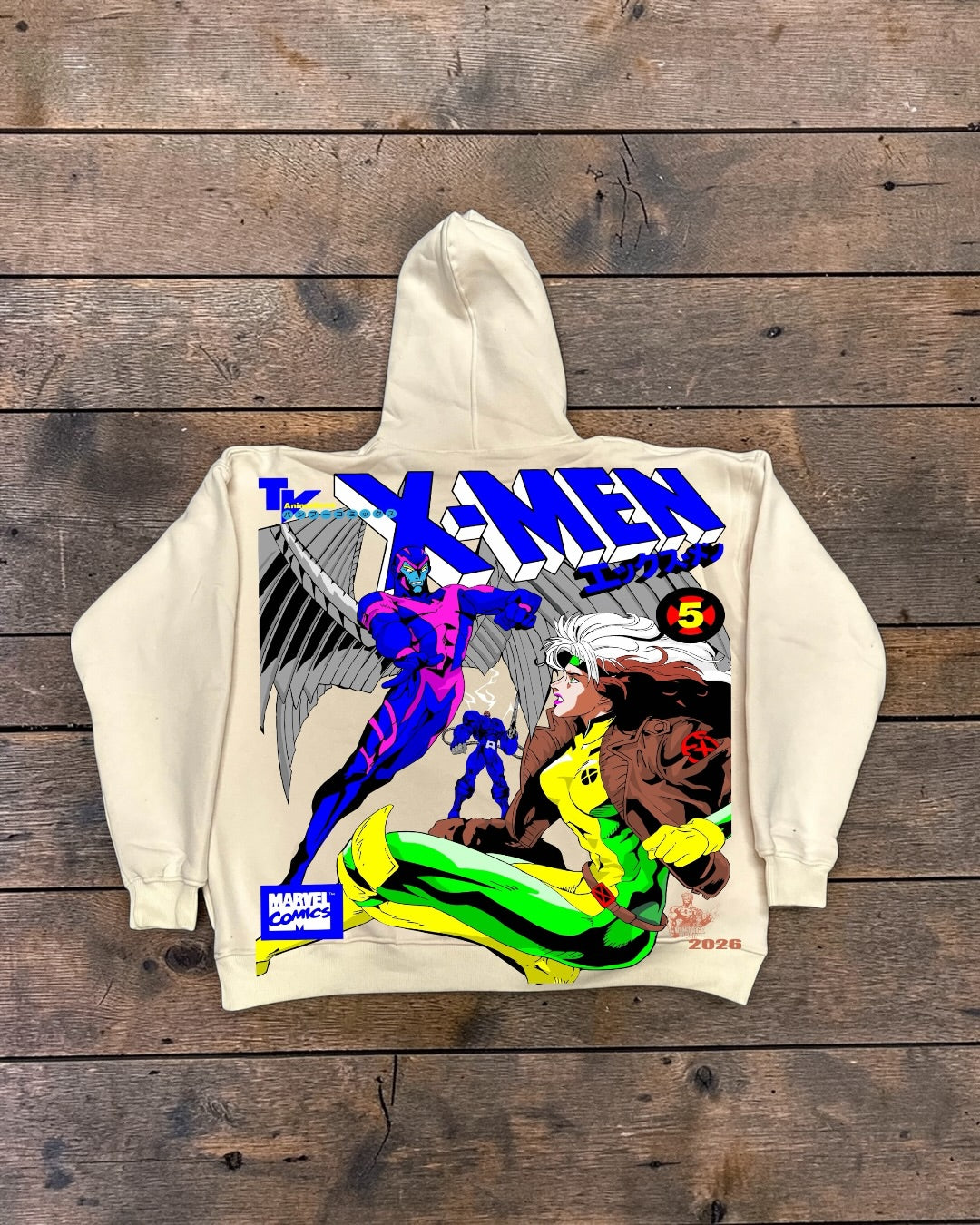 Cream HOODIE - Gambit Front hit and archangle back hit