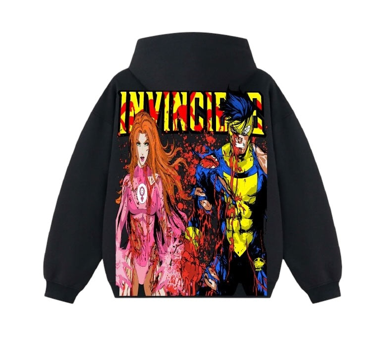 Black HOODIE - Omi Man & Battle Beast Front & Eve/ mark Back