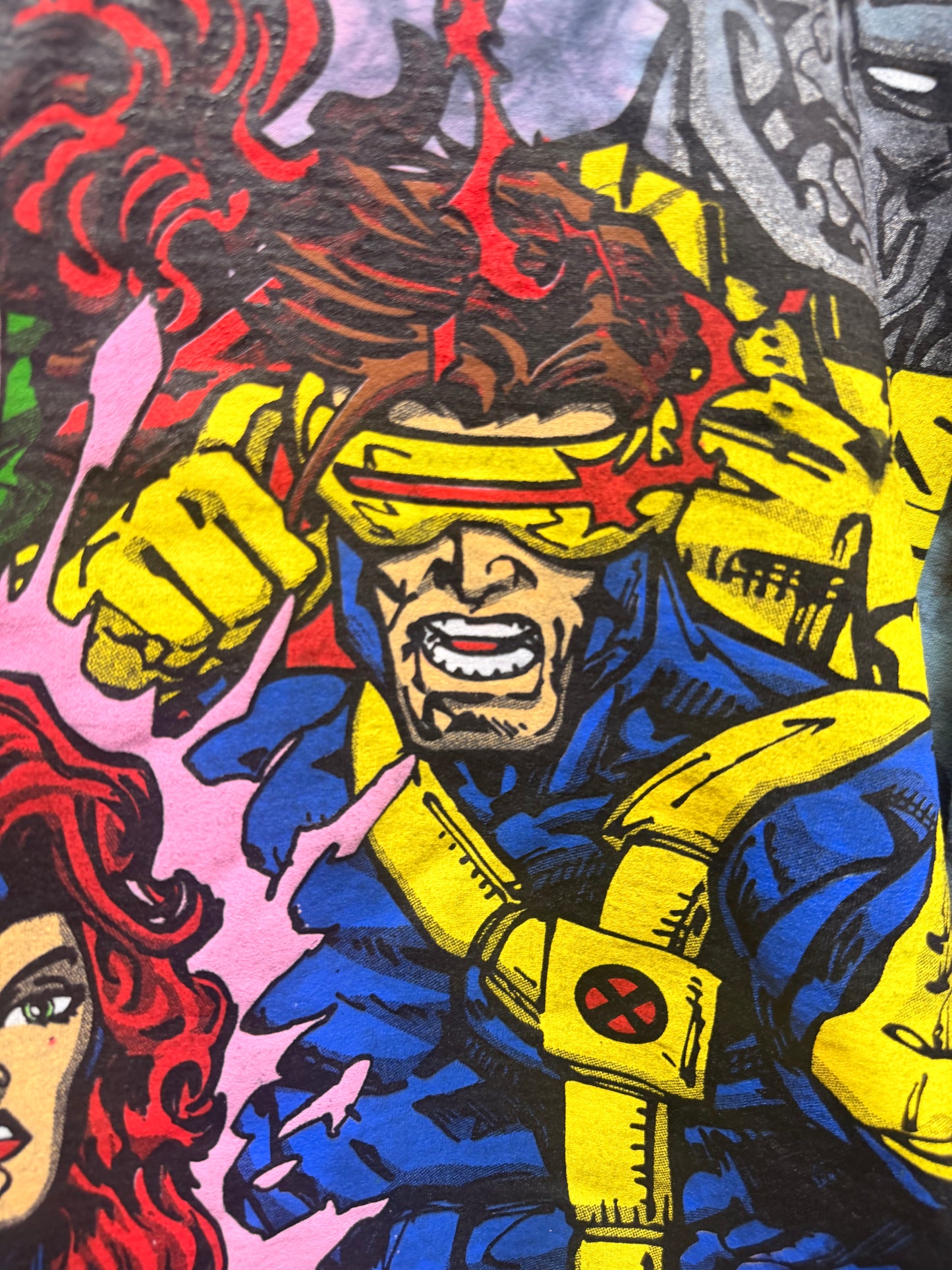 Galaxy tie dye - X-Men Team Front & Beast & Gambit back