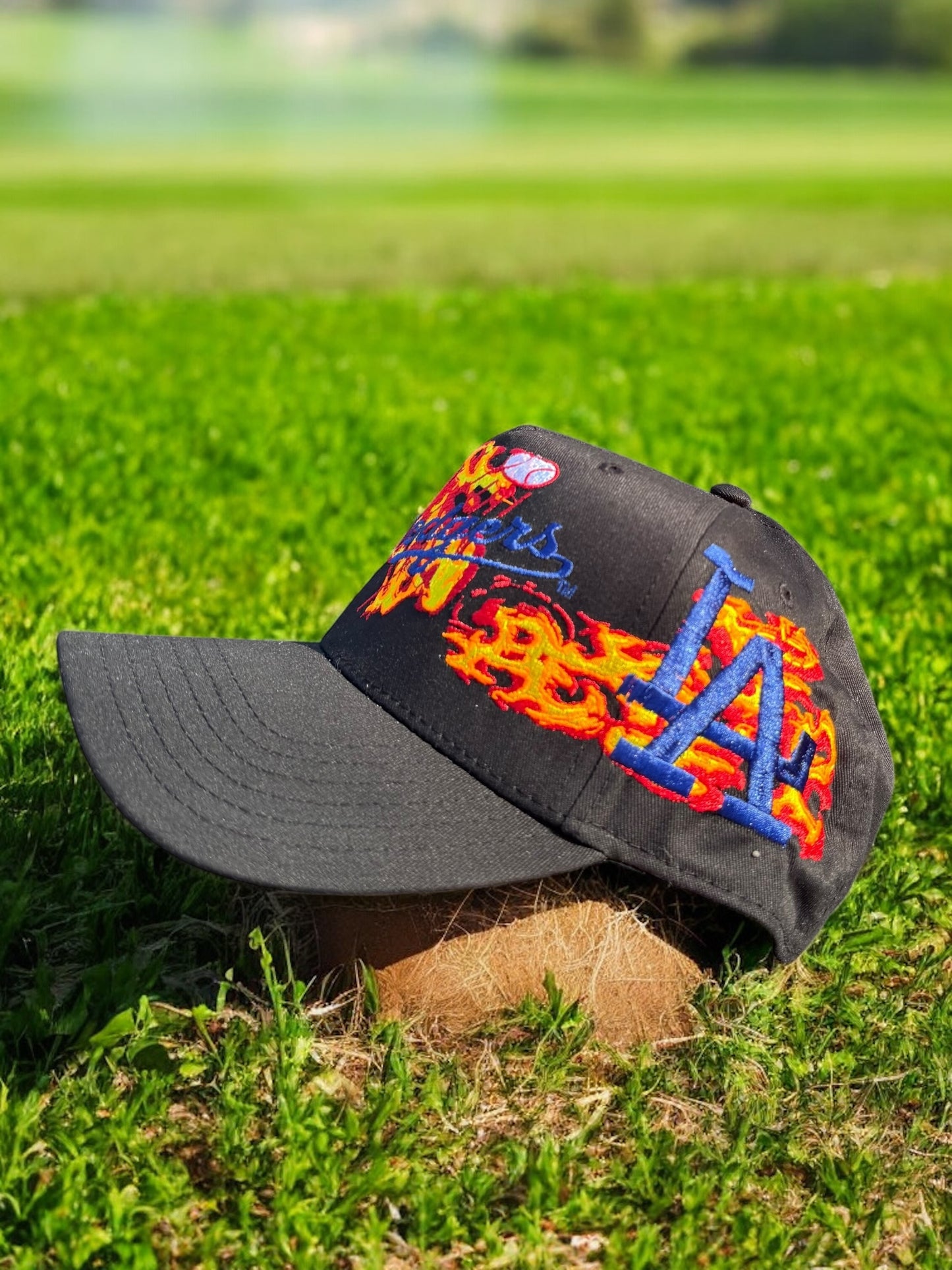 Black - Dodger Flame Hat