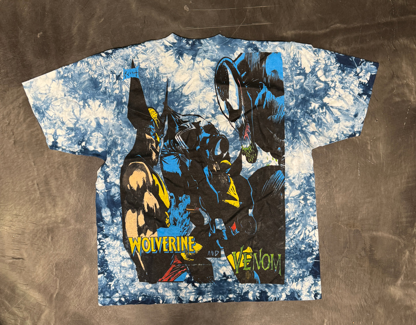 (Black Friday) -Blue Tie Dye- L- Wolverine vs Venom