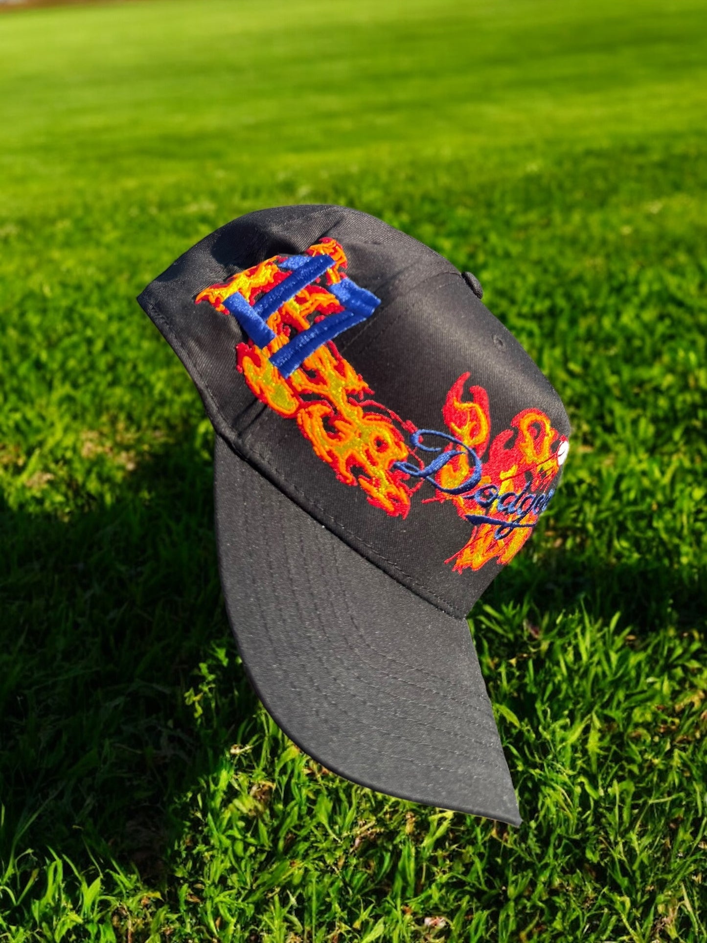Black - Dodger Flame Hat