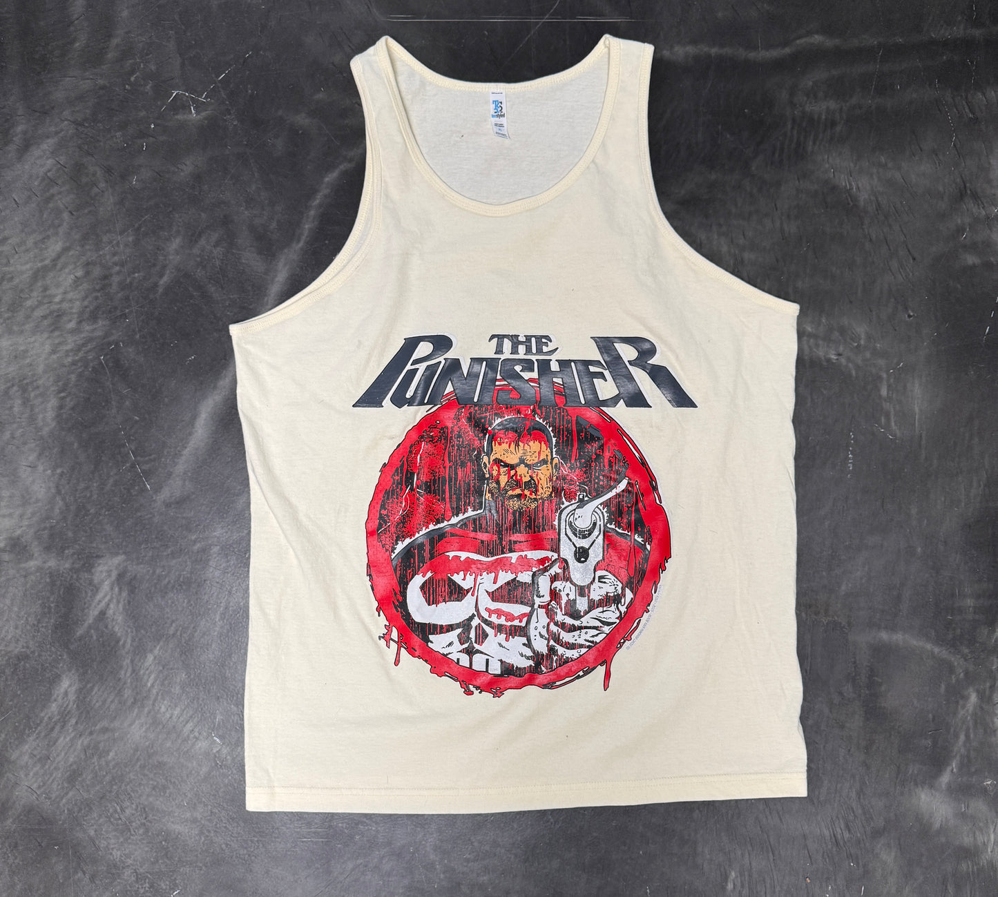 (Black Friday) XL- Beige Tank Top -Blood Rain Punisher
