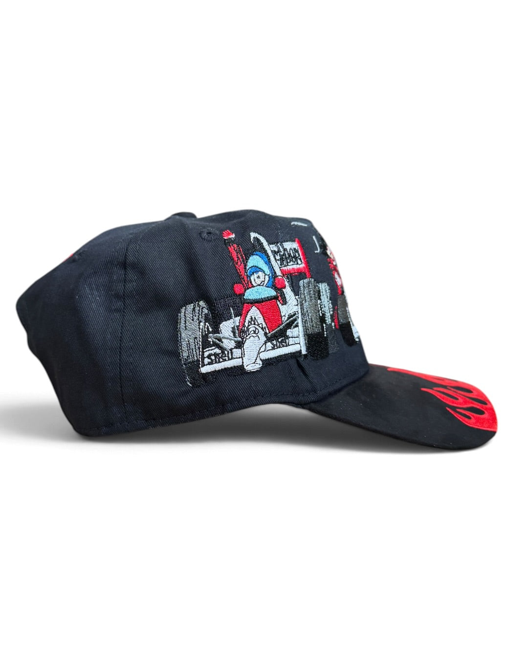 Black with Red Flames Brim - Dragon Ball X F1 - Hat