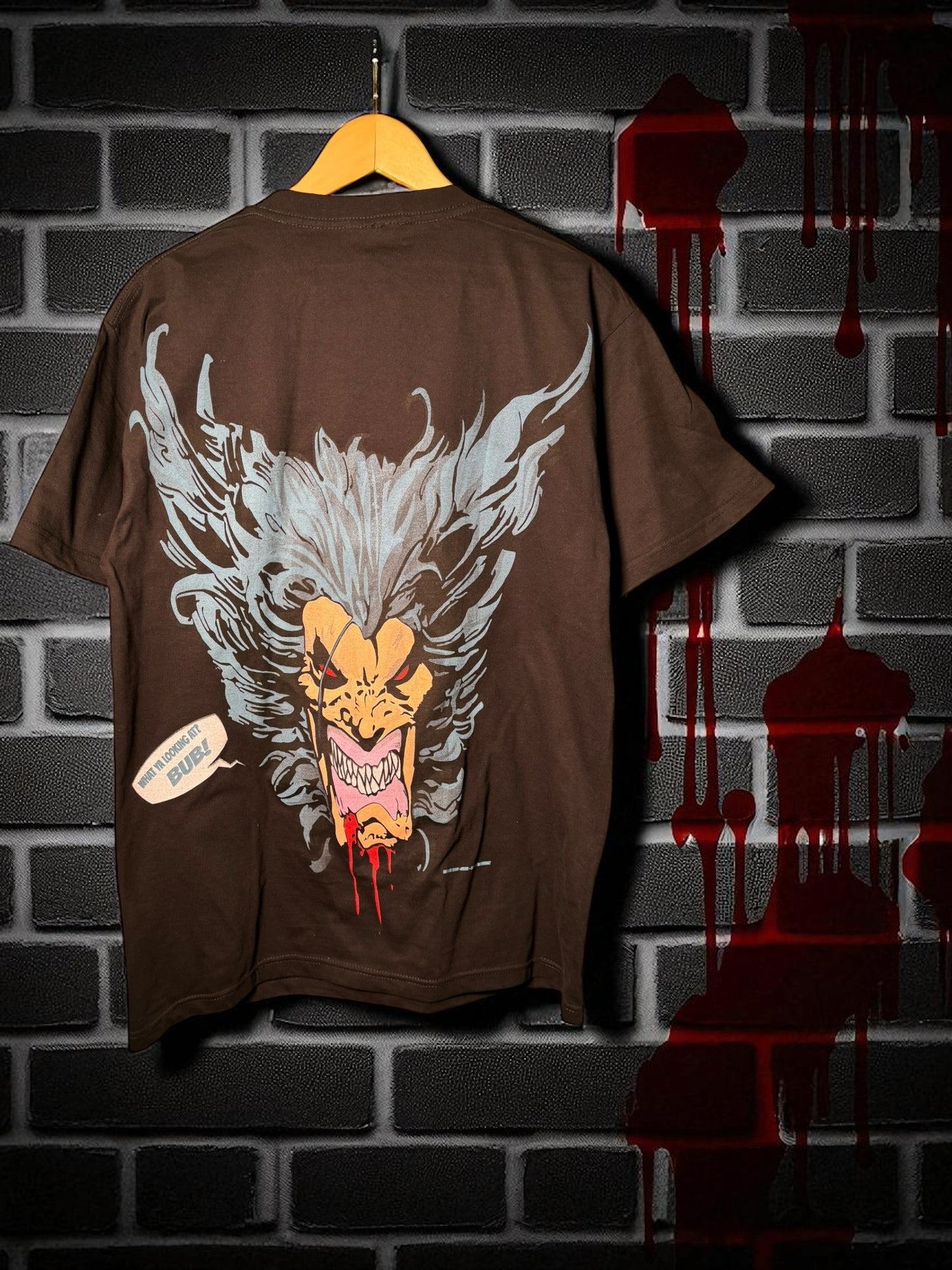 Black - Berserker Smile Wolverine front & Back Big head Wolverine