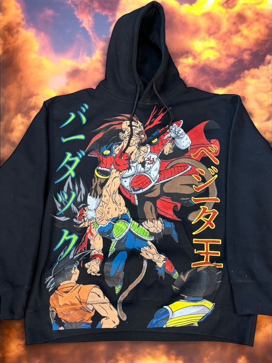 Black HOODIE -  fathers Brawl Front & Vegeta death back