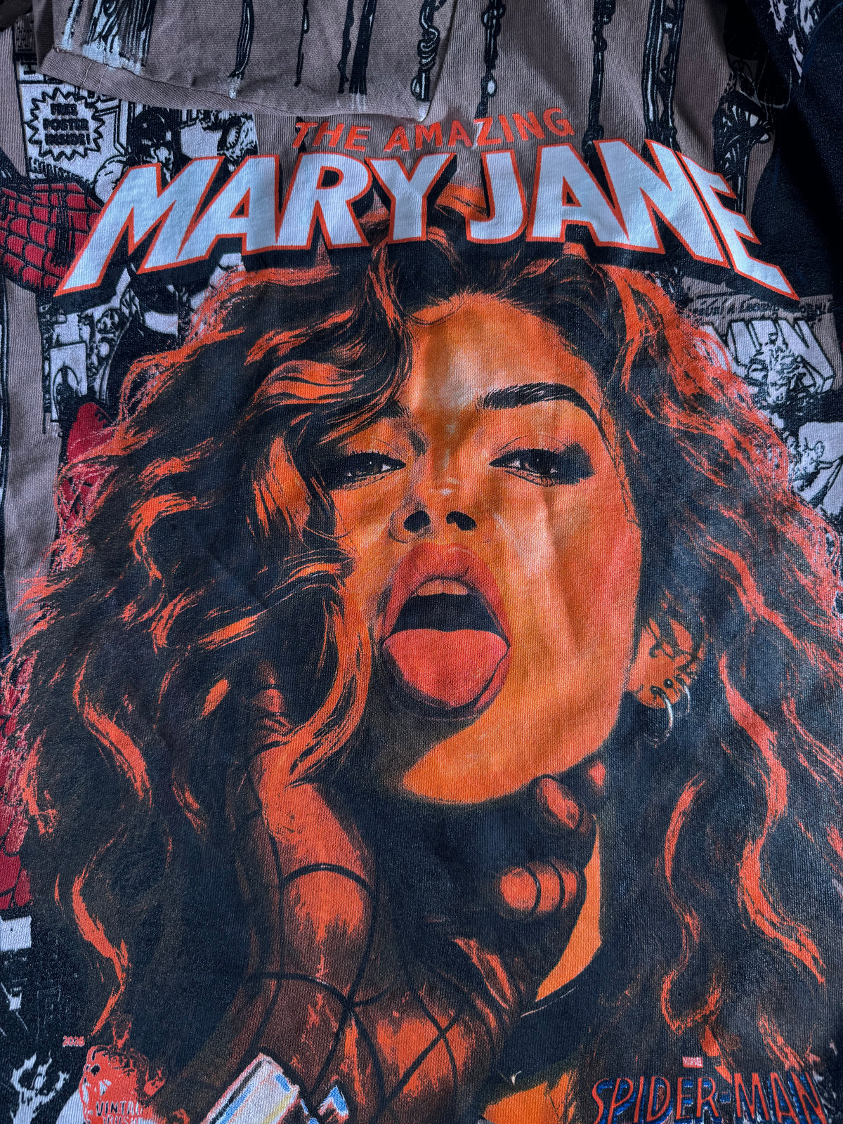 Light Brown - Spidy Front and Back - Mary Jane Sides - 360 Shirt