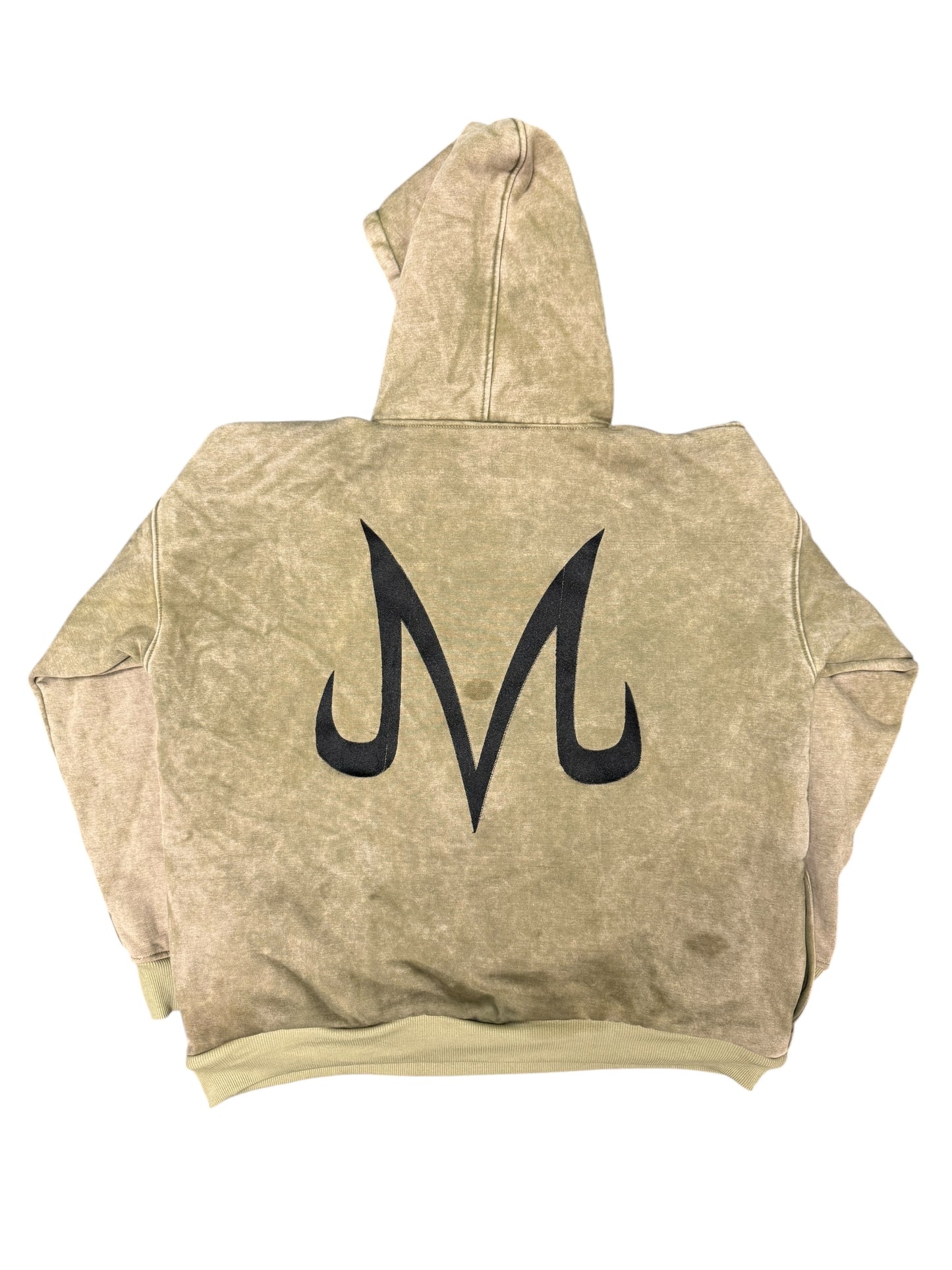Olive washed-large, extra large Super Saiyan Vegeta Hoodie