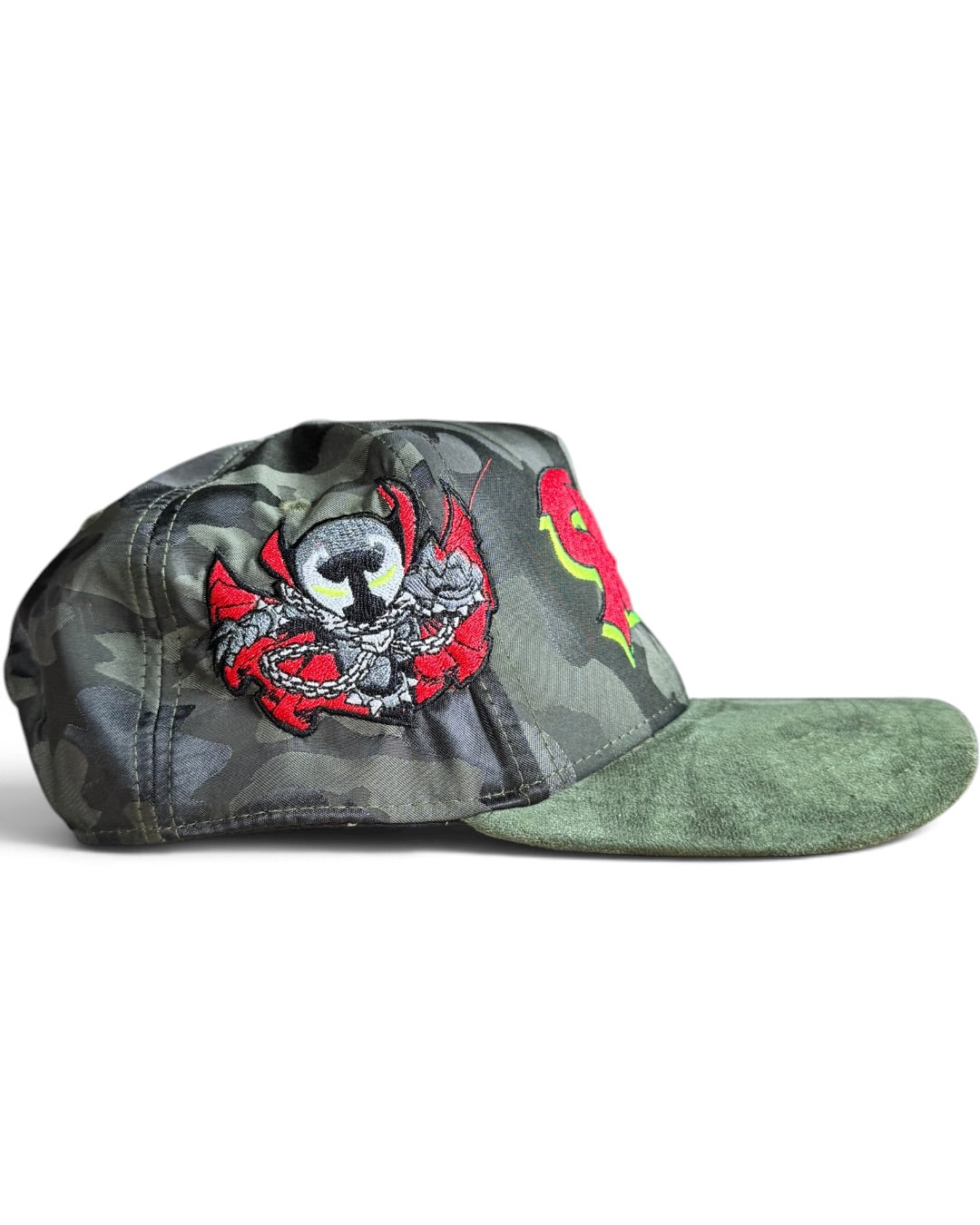 Green Camo with Suede Brim - Spawn Hat