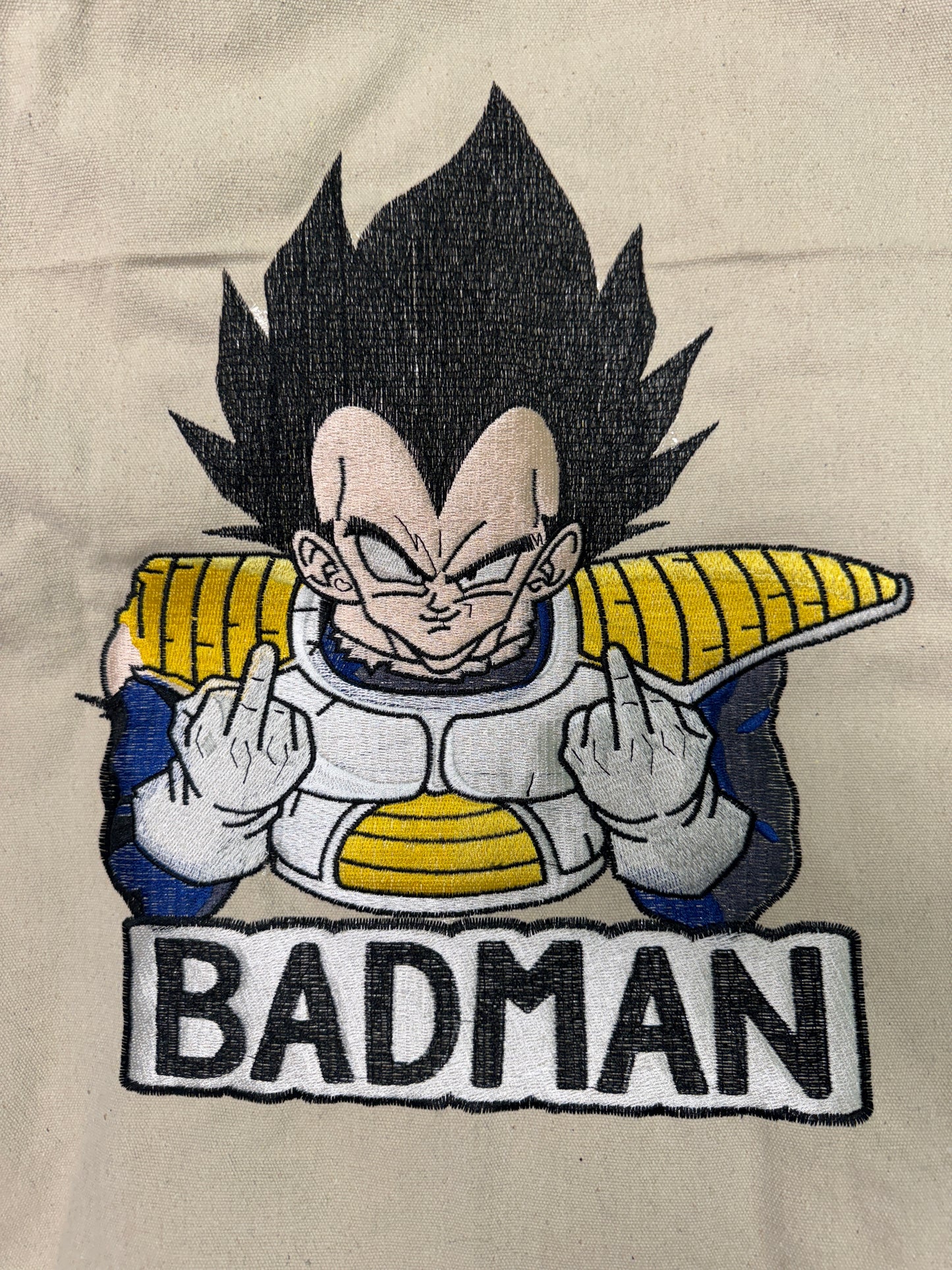 Beige-2XL Vegeta Badman premium hoodie