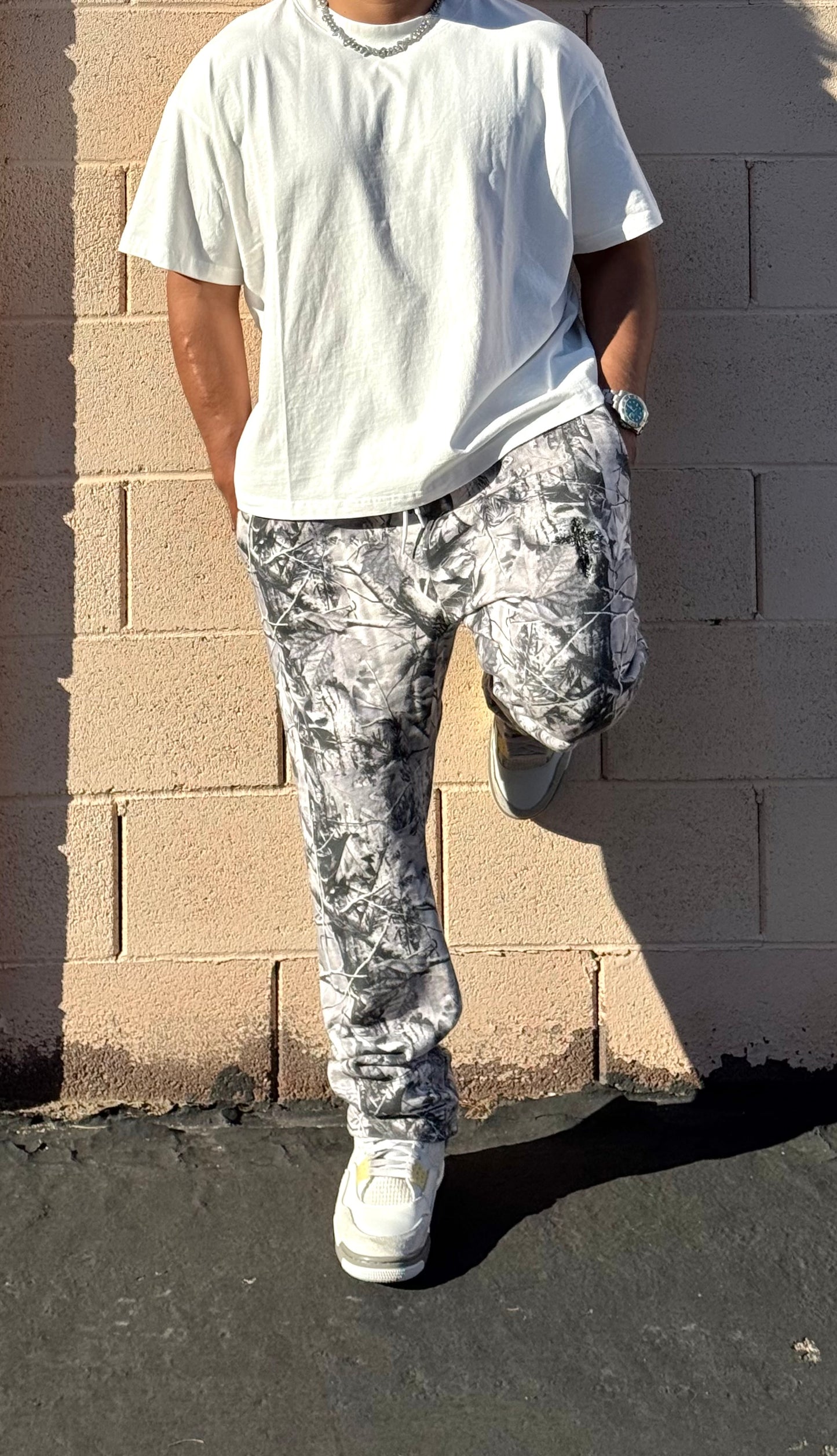 Natural Grey Camo Forrest Rush Core Sweat pant