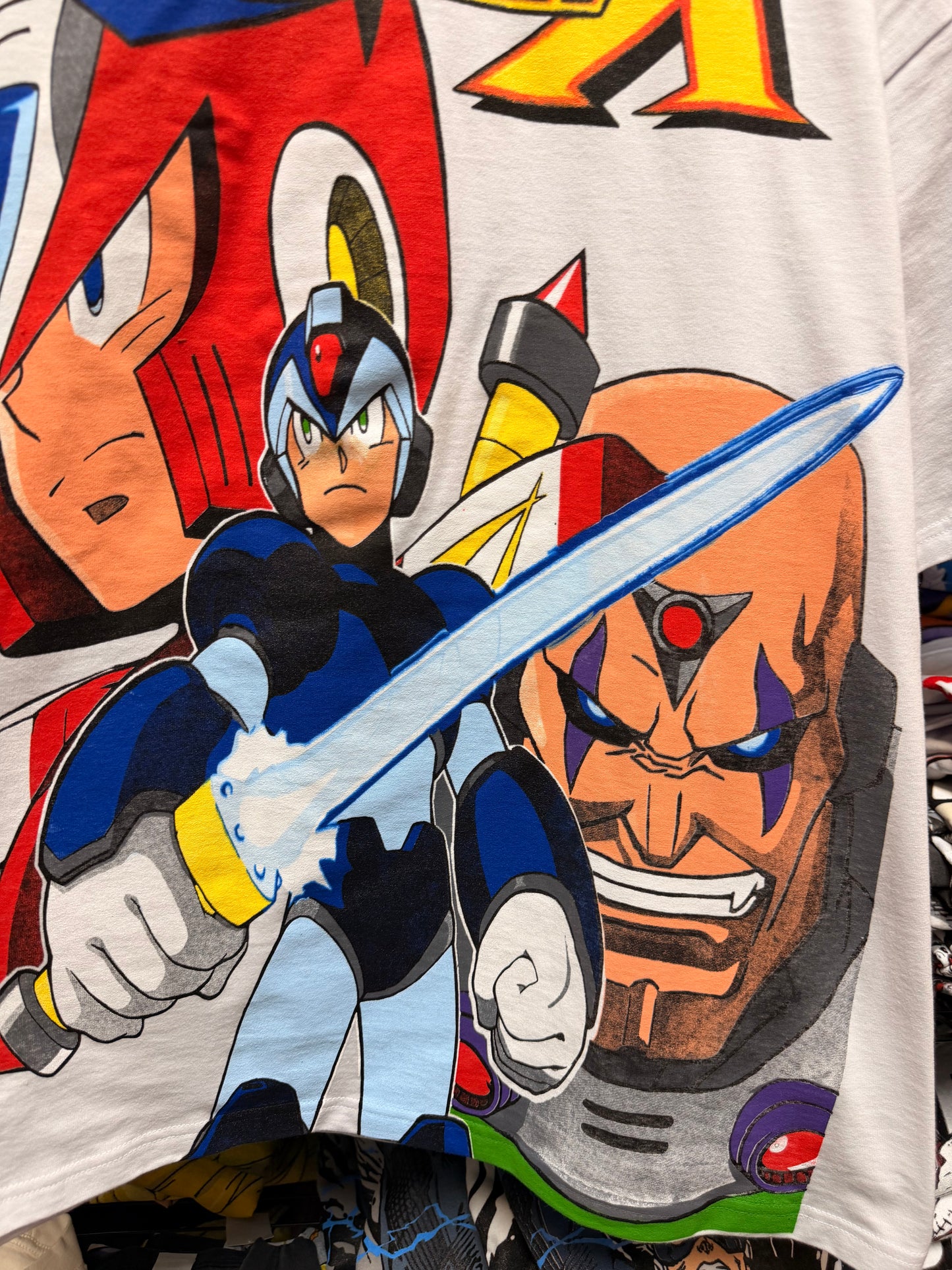 White - Mega Man X SNES Front & Mega Man X Big faces Back