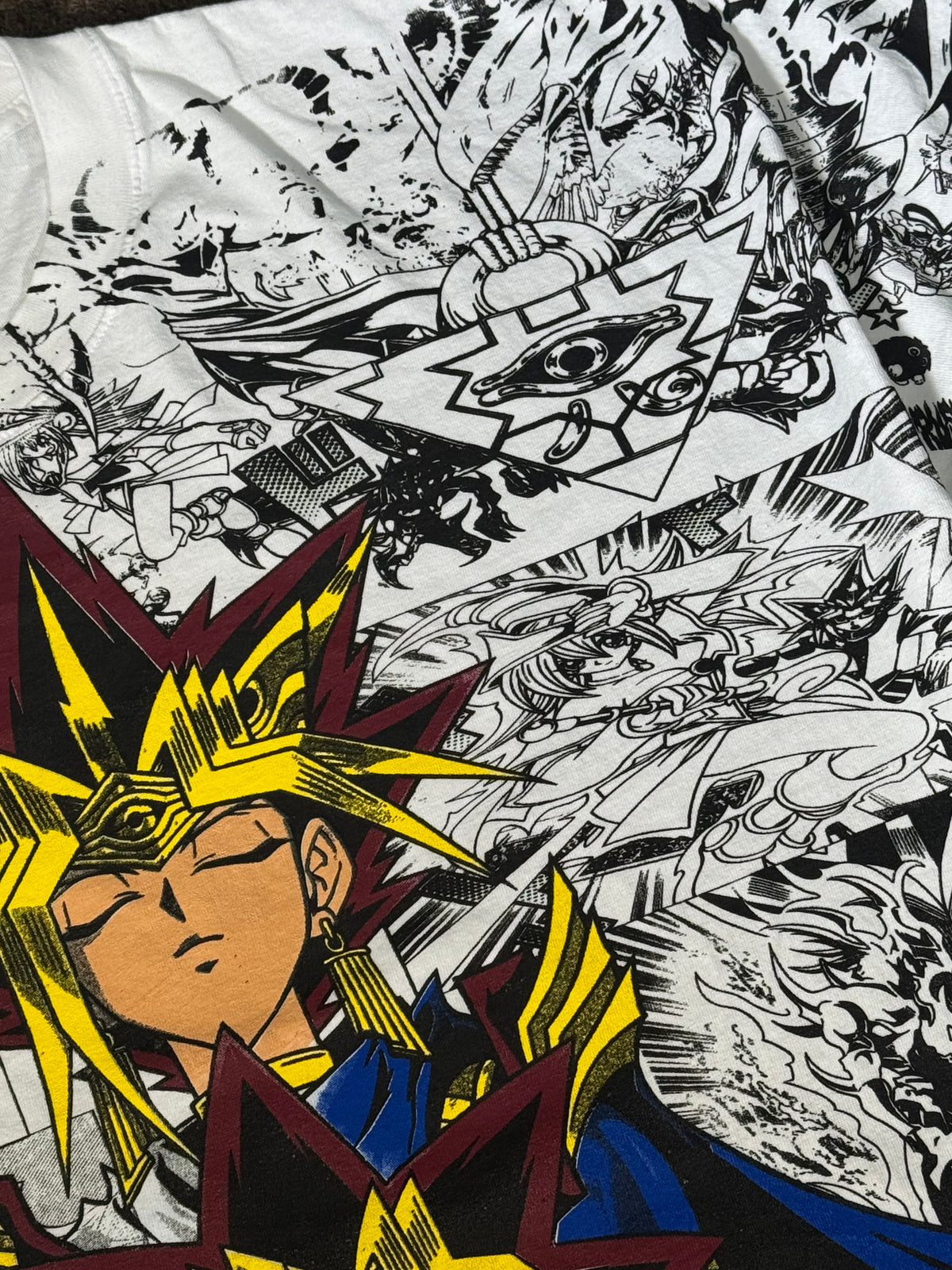 White - Yu-Gi-Oh Manga Mega Print - Shirt
