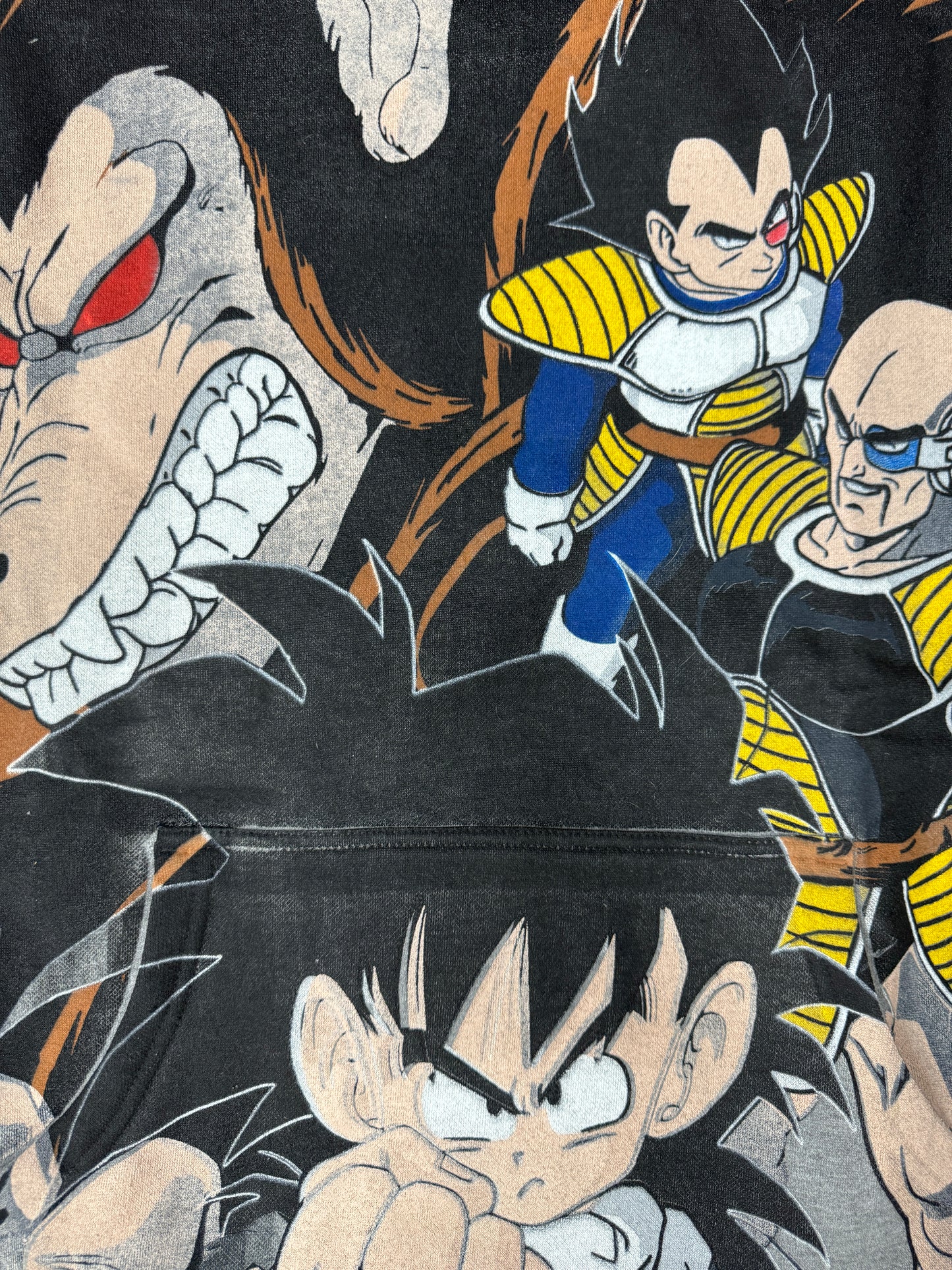 Gray-XLarge-Dragon Ball Z Saiyan Saga Villains Graphic Hoodie