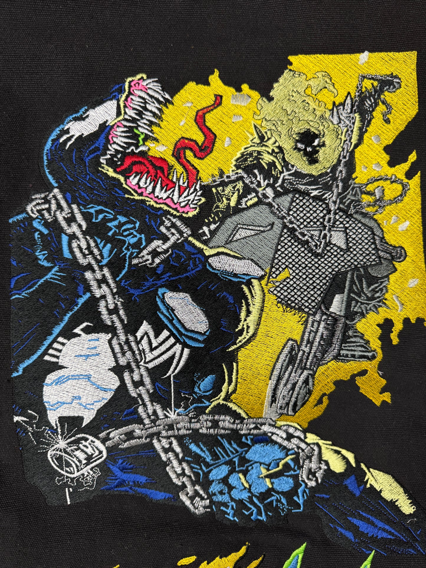 2XL-Black- Venom vs Ghost Rider Premium Hoodie