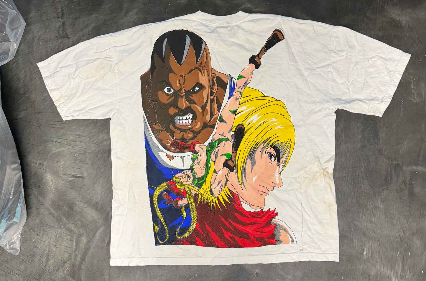 (Black Friday) (Imperfections) White - XL- Cammy Big face front & Cannon Strike back