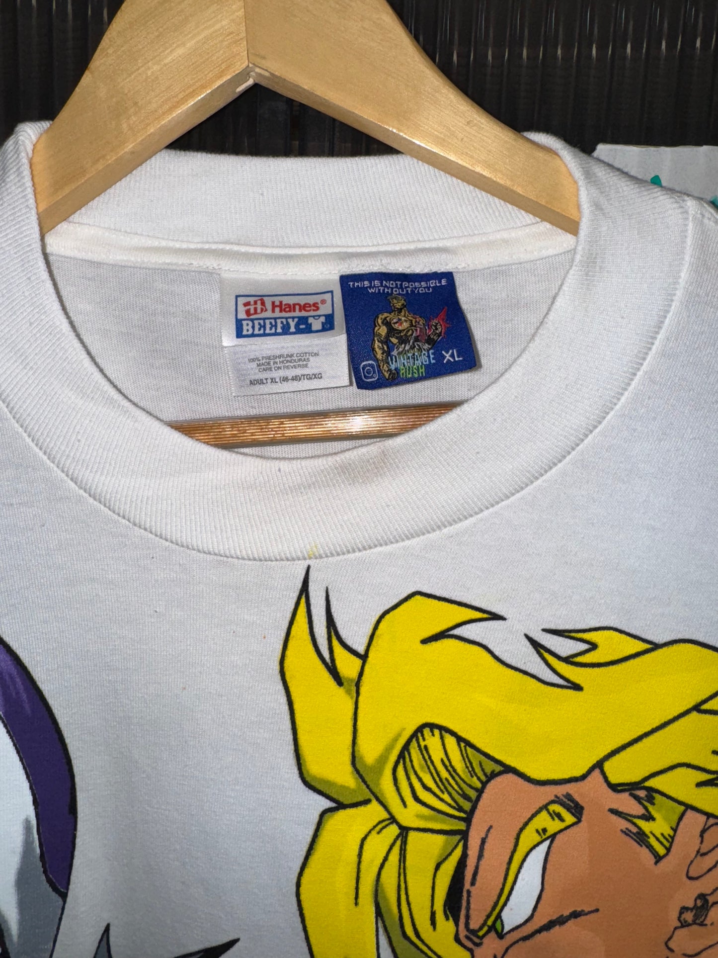Vintage White tag -Front & Fathers Braw Vegeta’s Death l Back