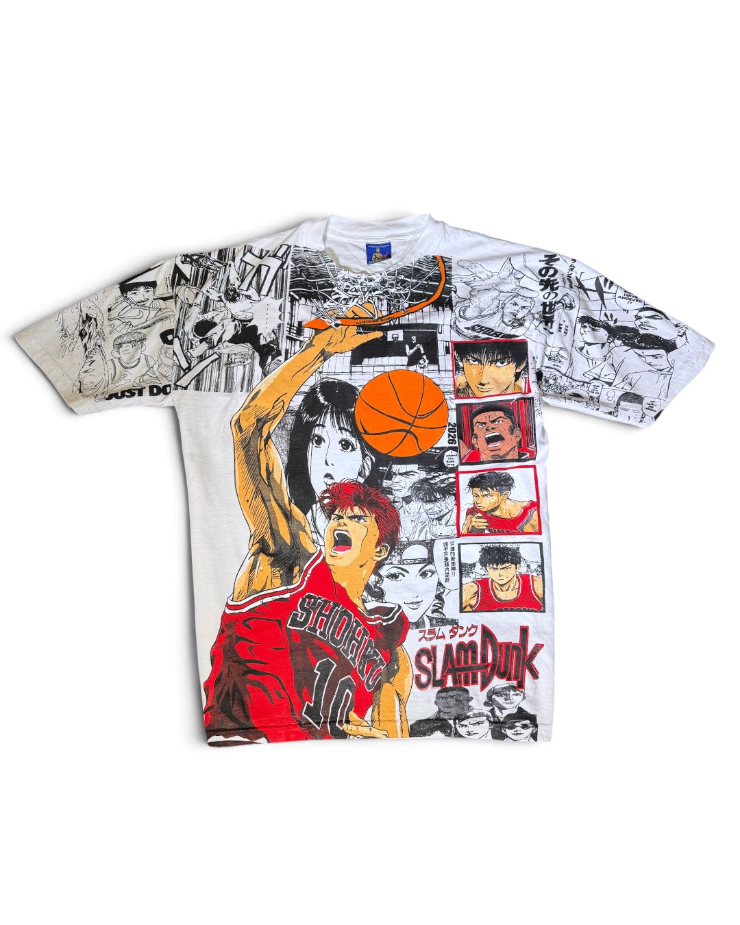 White - SlamDunk Manga Panels Mega Print - Shirt