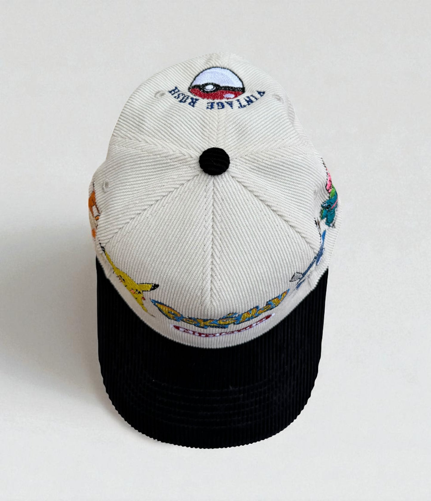 White & Black Corduroy - Poke Starter Hat