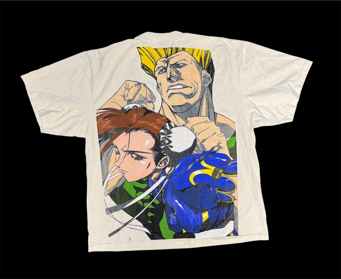 (Black Friday)-XL-Off White-Street Fighter 2 Chun li/Guile