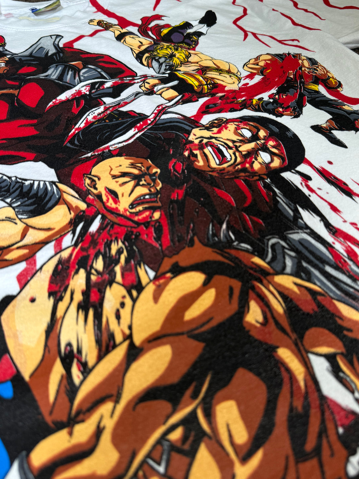 White with Red Lighting - Ryu and Chun Li Front - Shadowloo Back