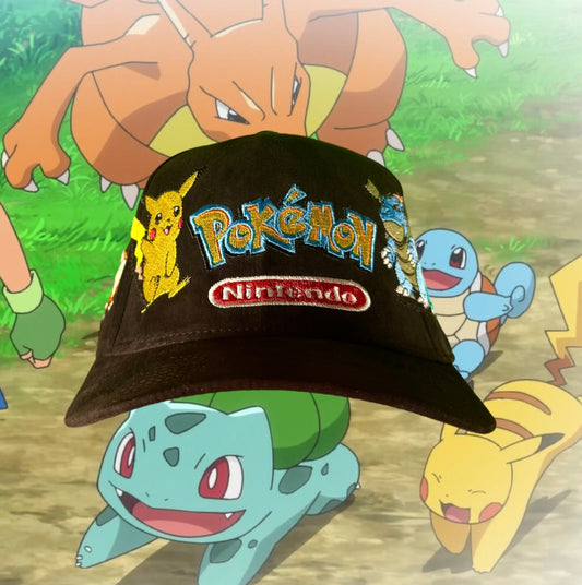 Black suede print - Poke Starter Hat