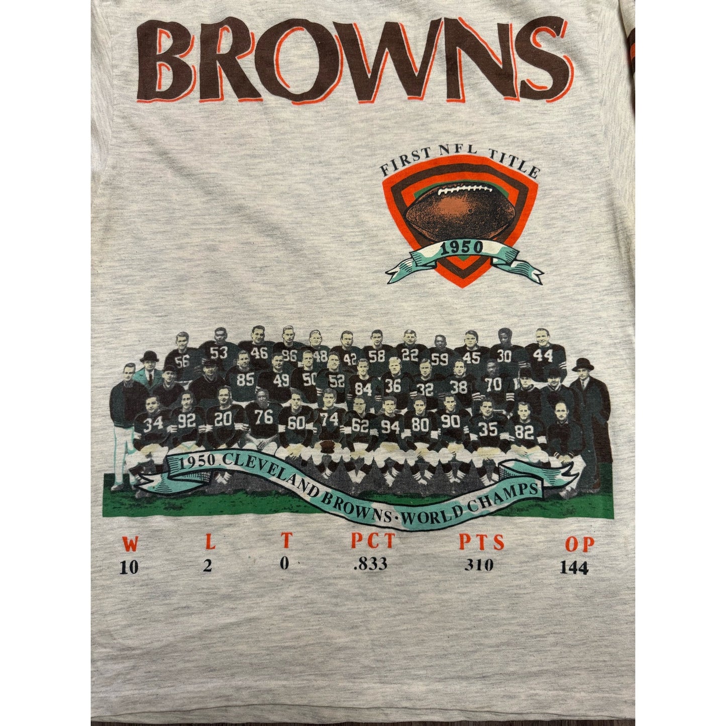 Vintage cleveland browns all over print
1950 world champions