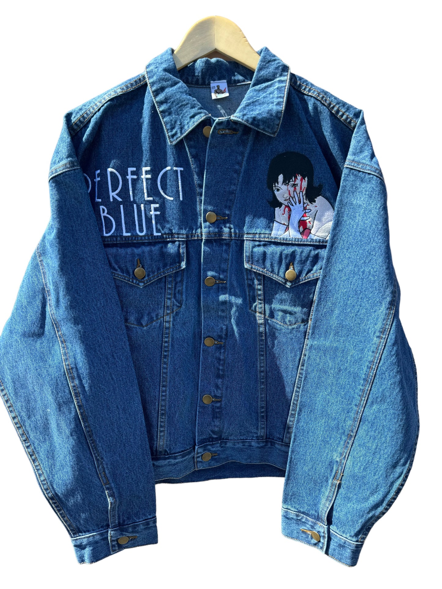 Perfect blue anime denim jacket rare movie promo grantz