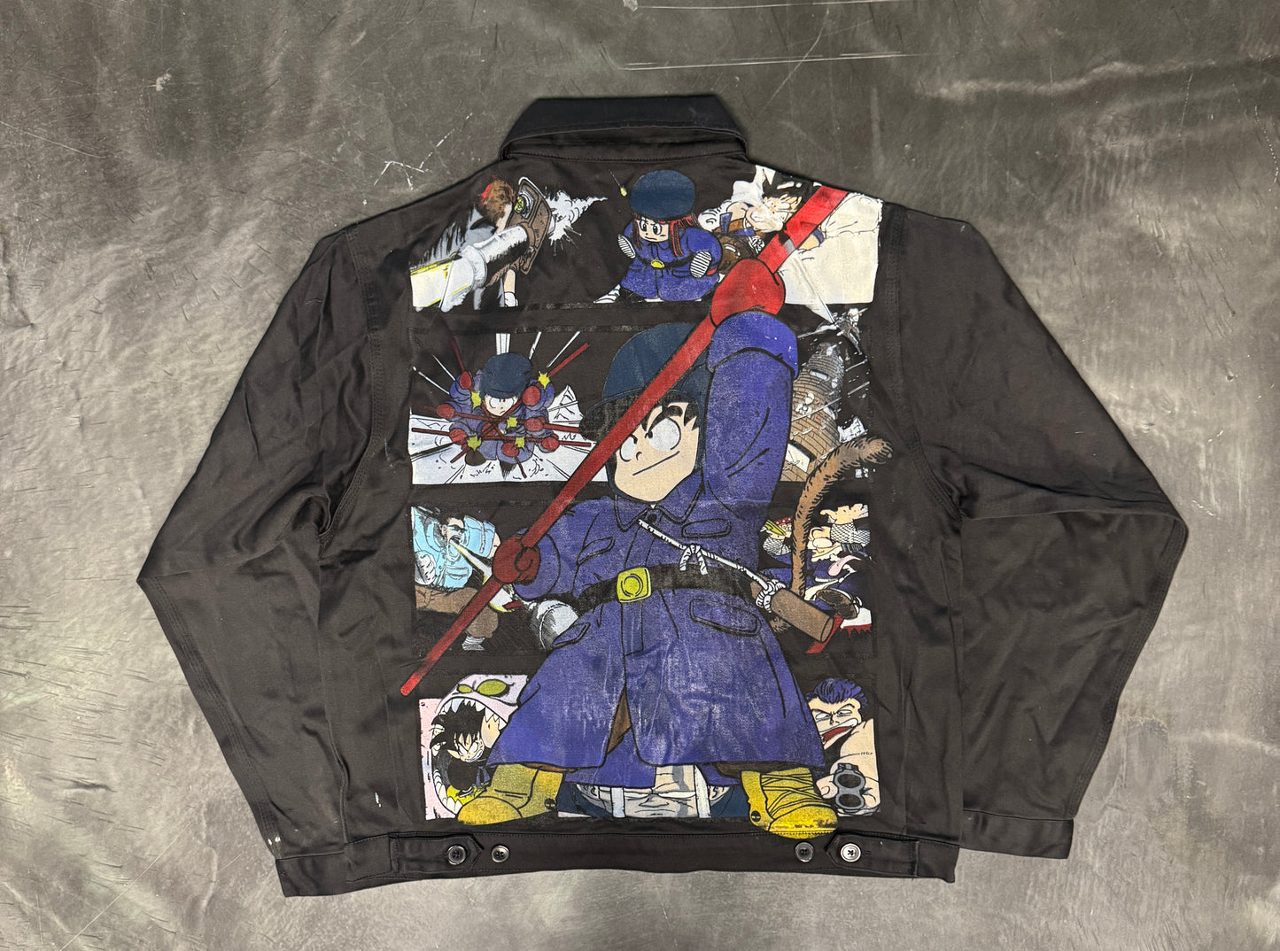 (Black Friday) (Imperfections) Black Zip-Up - L- Dragonball saga