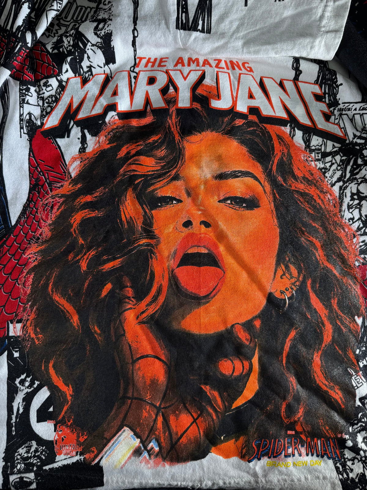 White - Spidy Front and Back - Mary Jane Sides - 360 Shirt