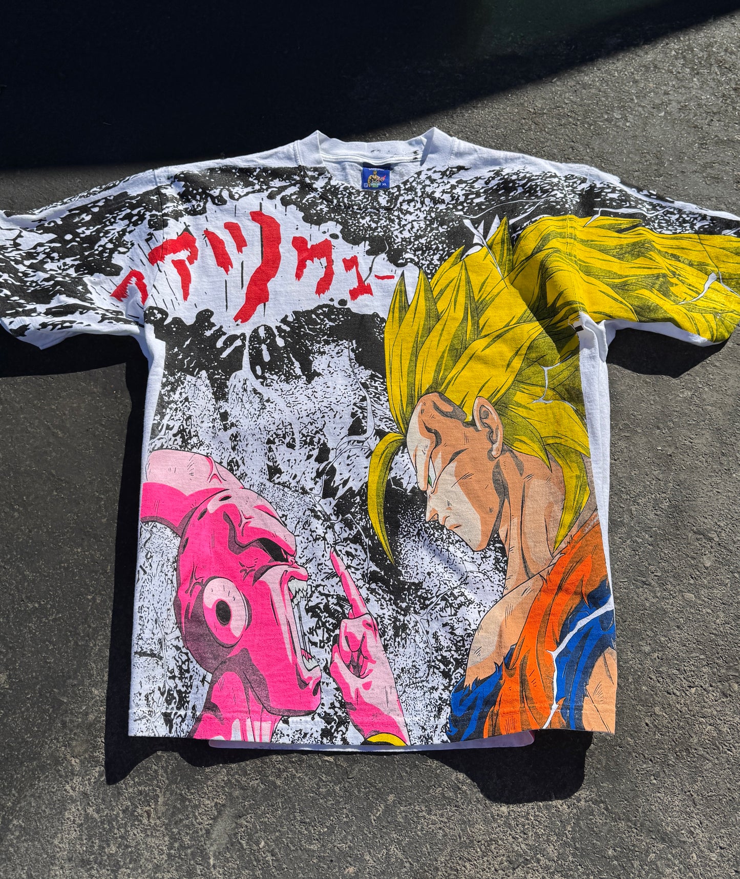 White - Buu Vs Goku Mega print