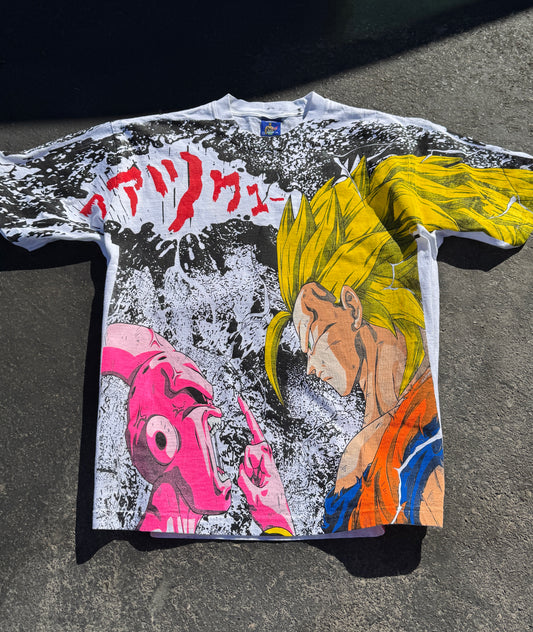 White - Buu Vs Goku Mega print