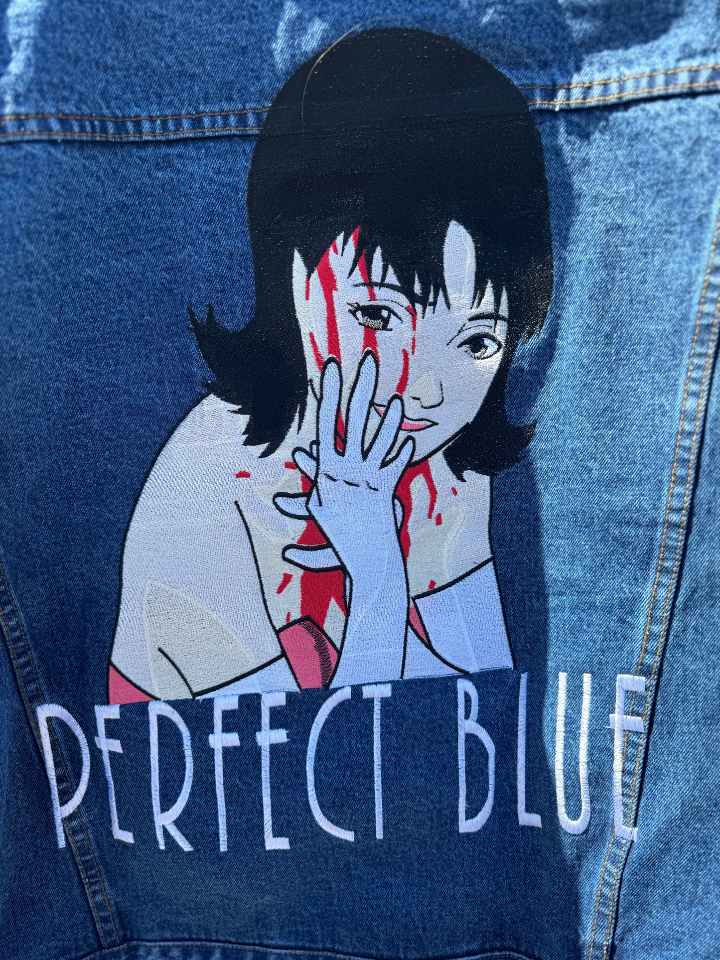 Perfect blue anime denim jacket rare movie promo grantz