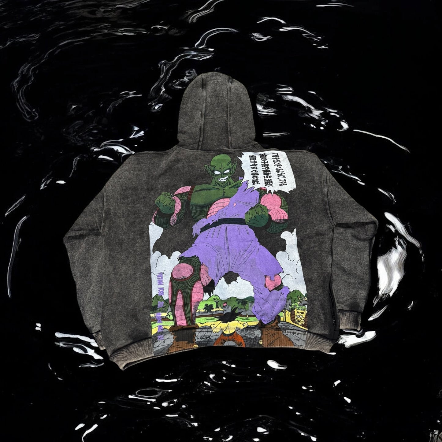 (Black Friday ) Acid Wash Dragon Ball Z Hoodie"