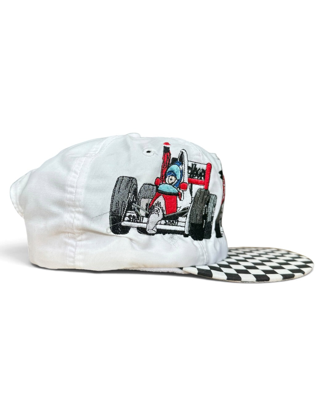 Vintage White with Checkers Brim - Dragon Ball X F1 - Hat