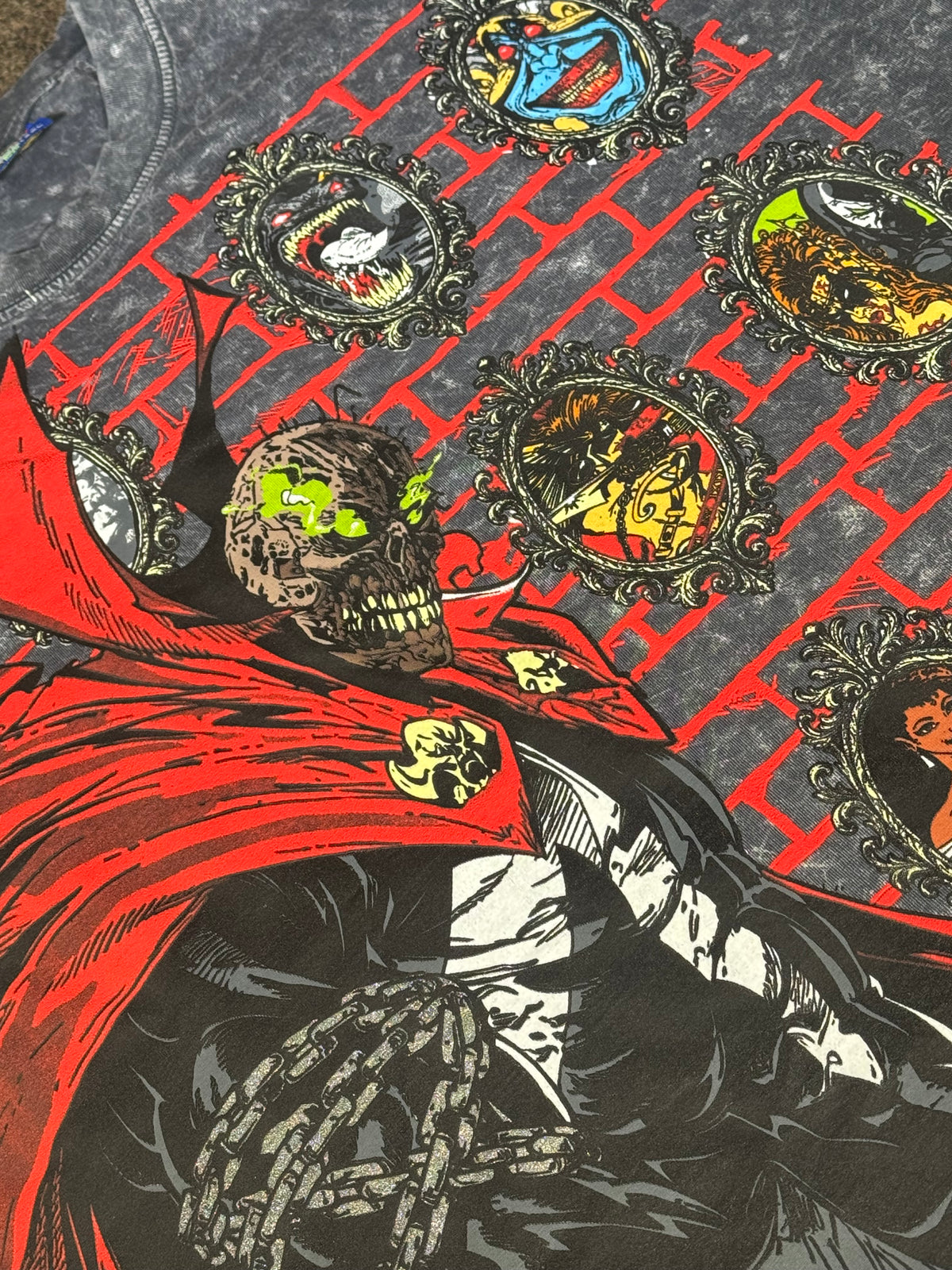 Gray Acid Wash - Spawn Pieces of Me Front - Medieval Spawn Back