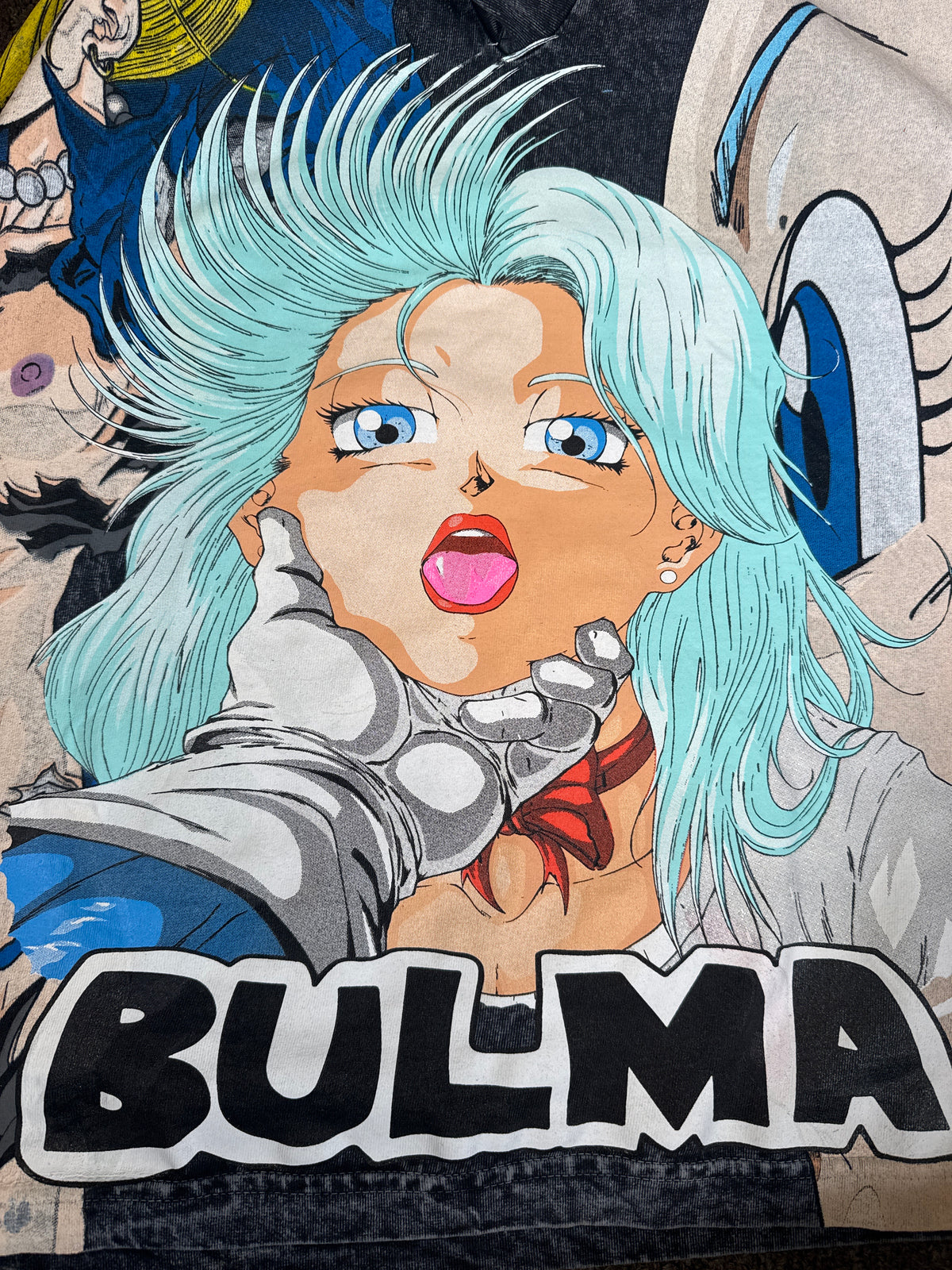 Black Acid Wash - Bulma 360 Shirt - Android 18 Back