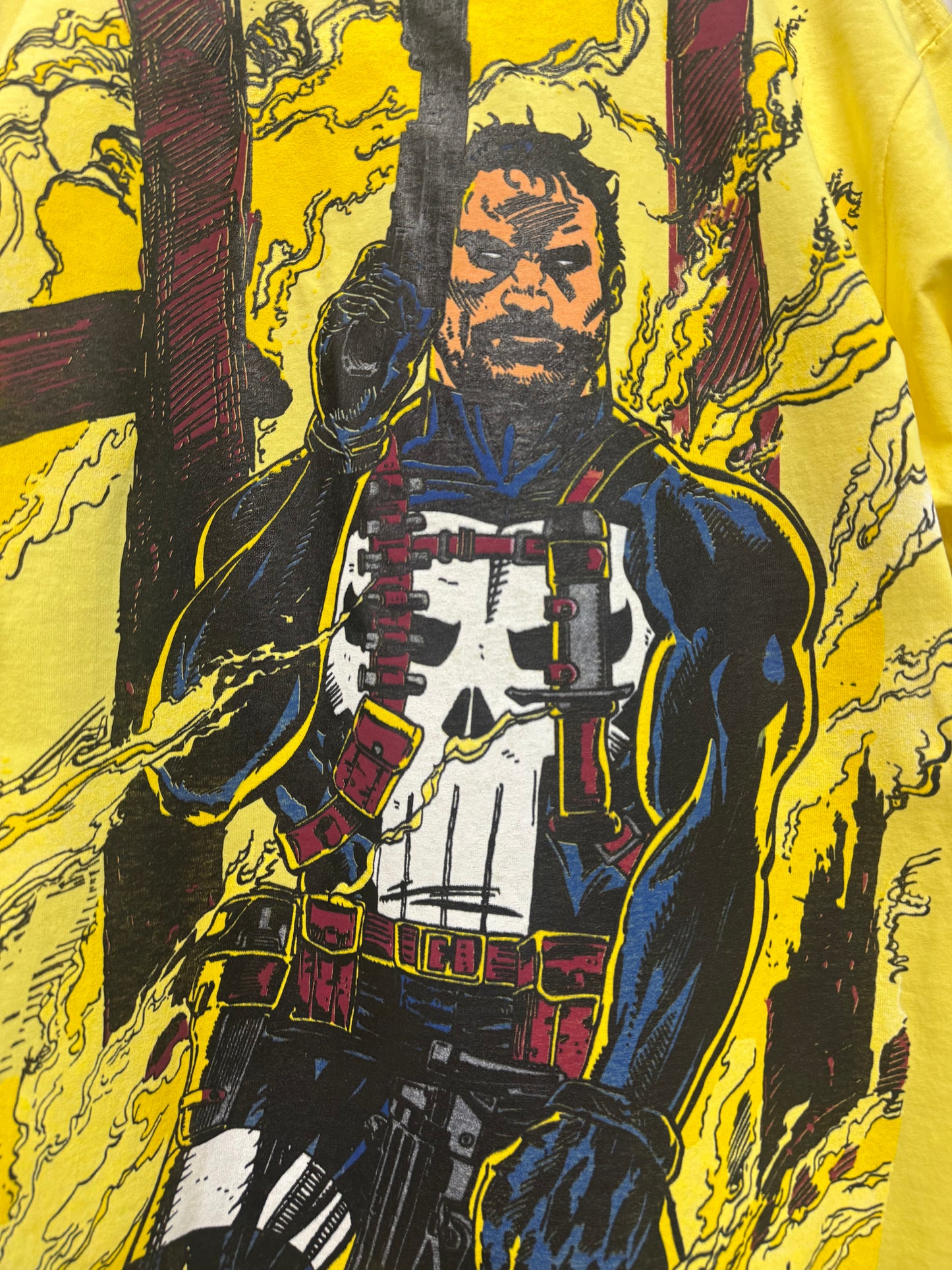 Light Yellow - Punisher Solo Flames & the Punisher Pit bull
