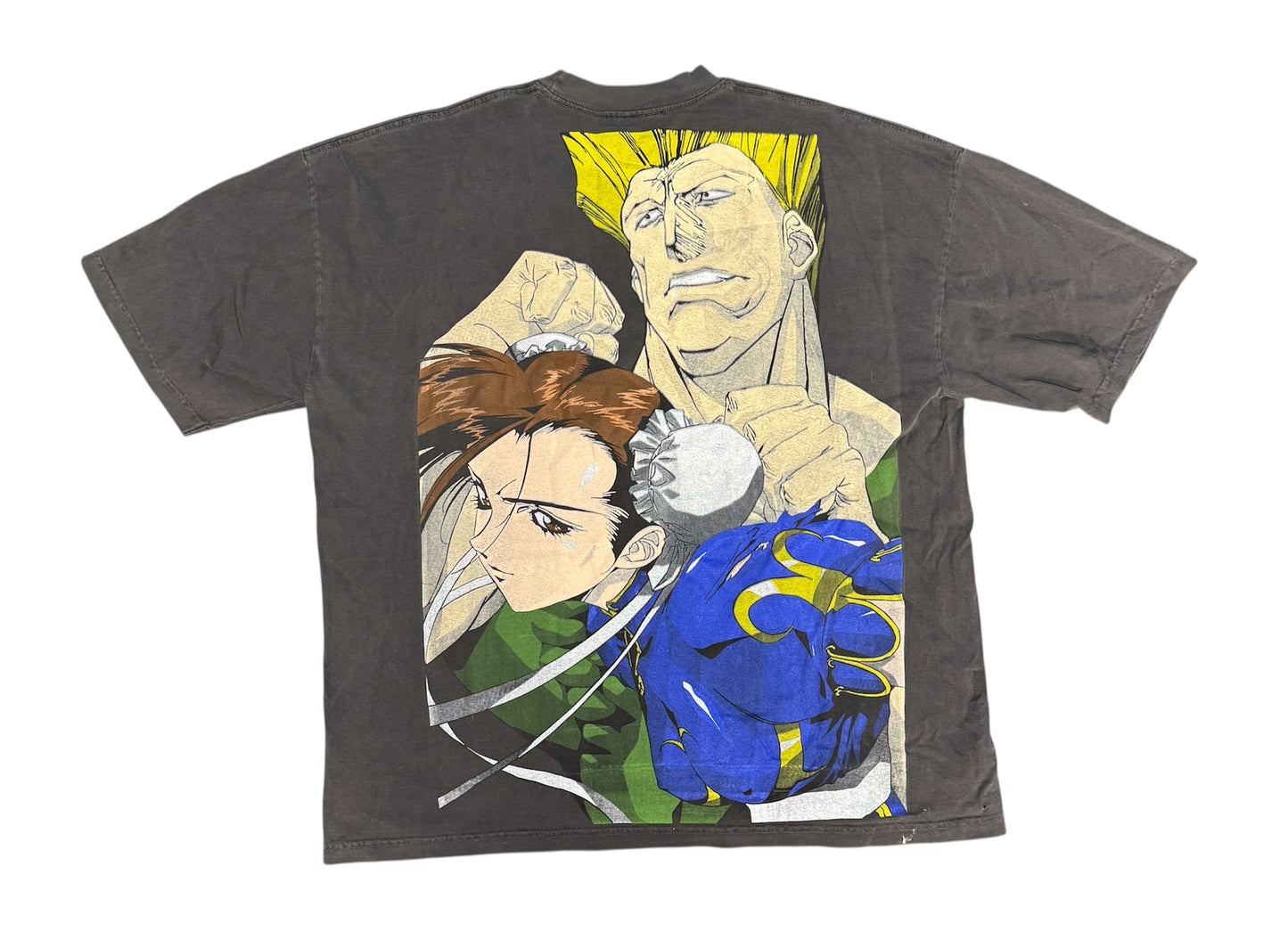 (Black Friday)-XL-Faded-Street Fighter 2 Chun li/Guile