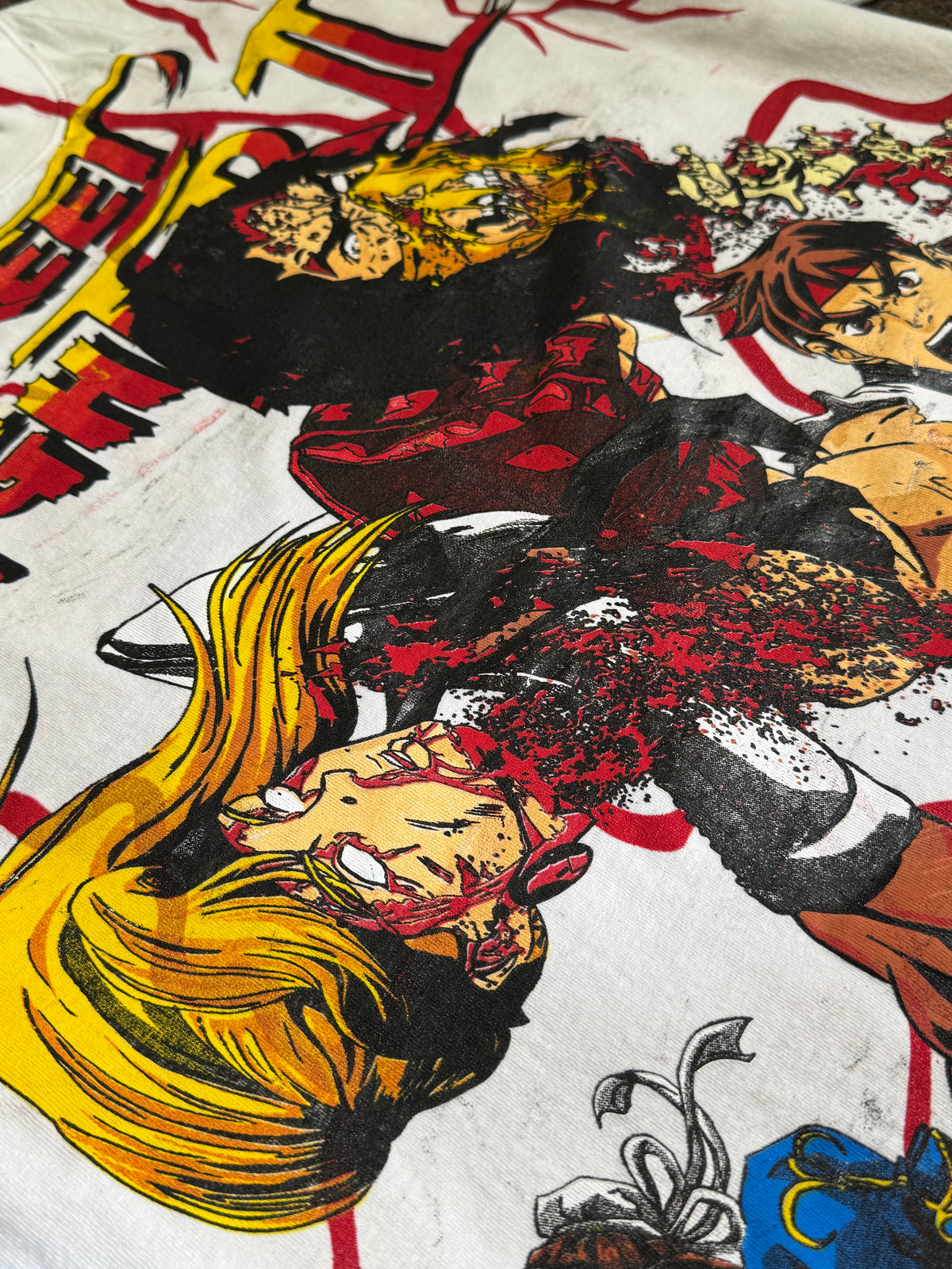 White with Red Lightning - Shadowloo Front - Ryu and Chun Li Back