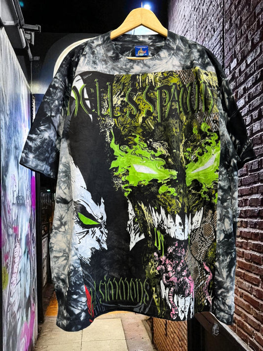 Black and white tie dye - Big face & Spawn Rocks! Back