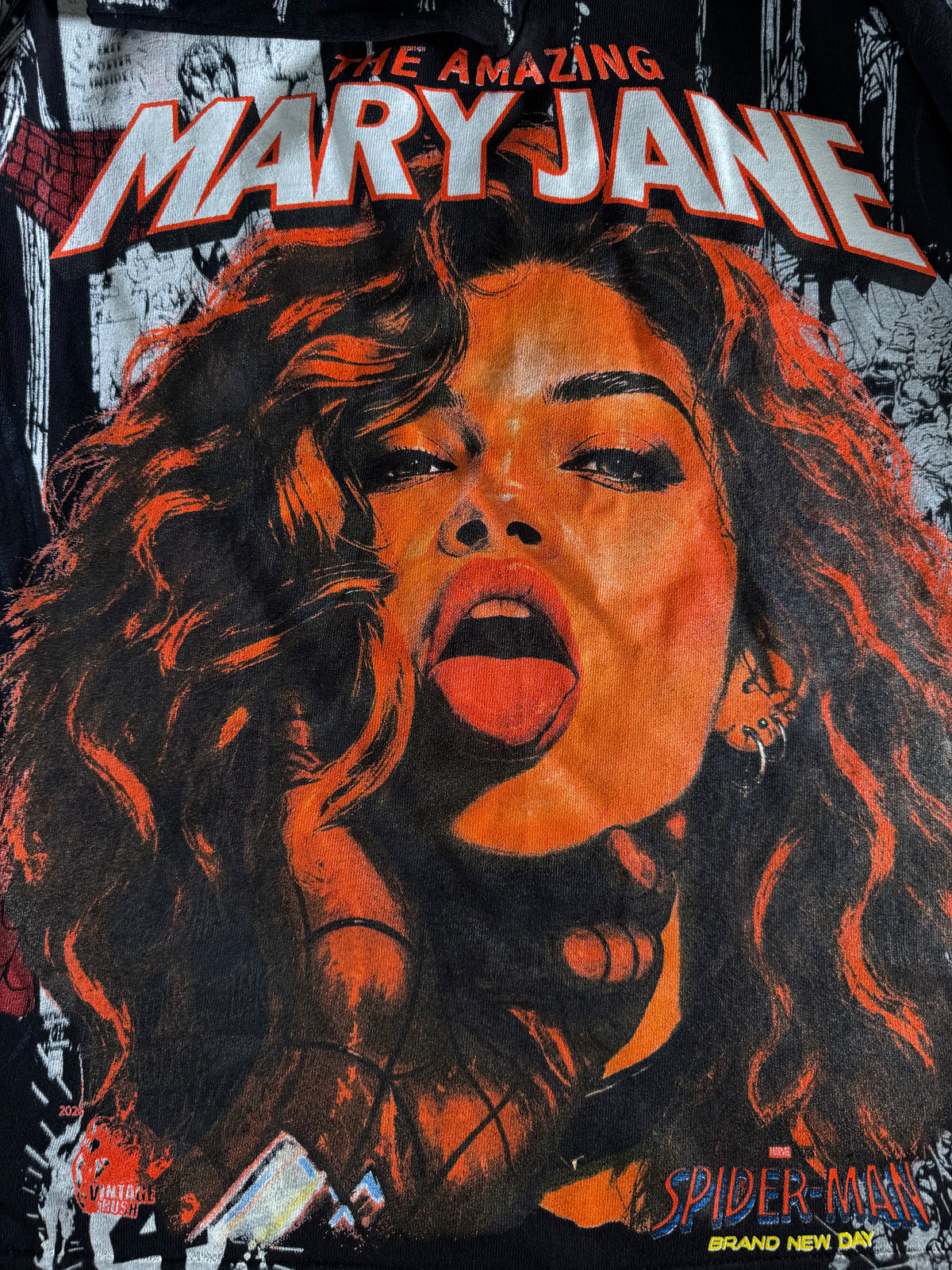 Black - Spidy Front and Back - Mary Jane Sides - 360 Shirt