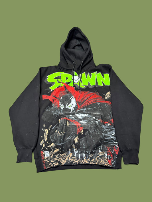 Black HOODIE - Spawn Rocks Front & Big Face Backpack