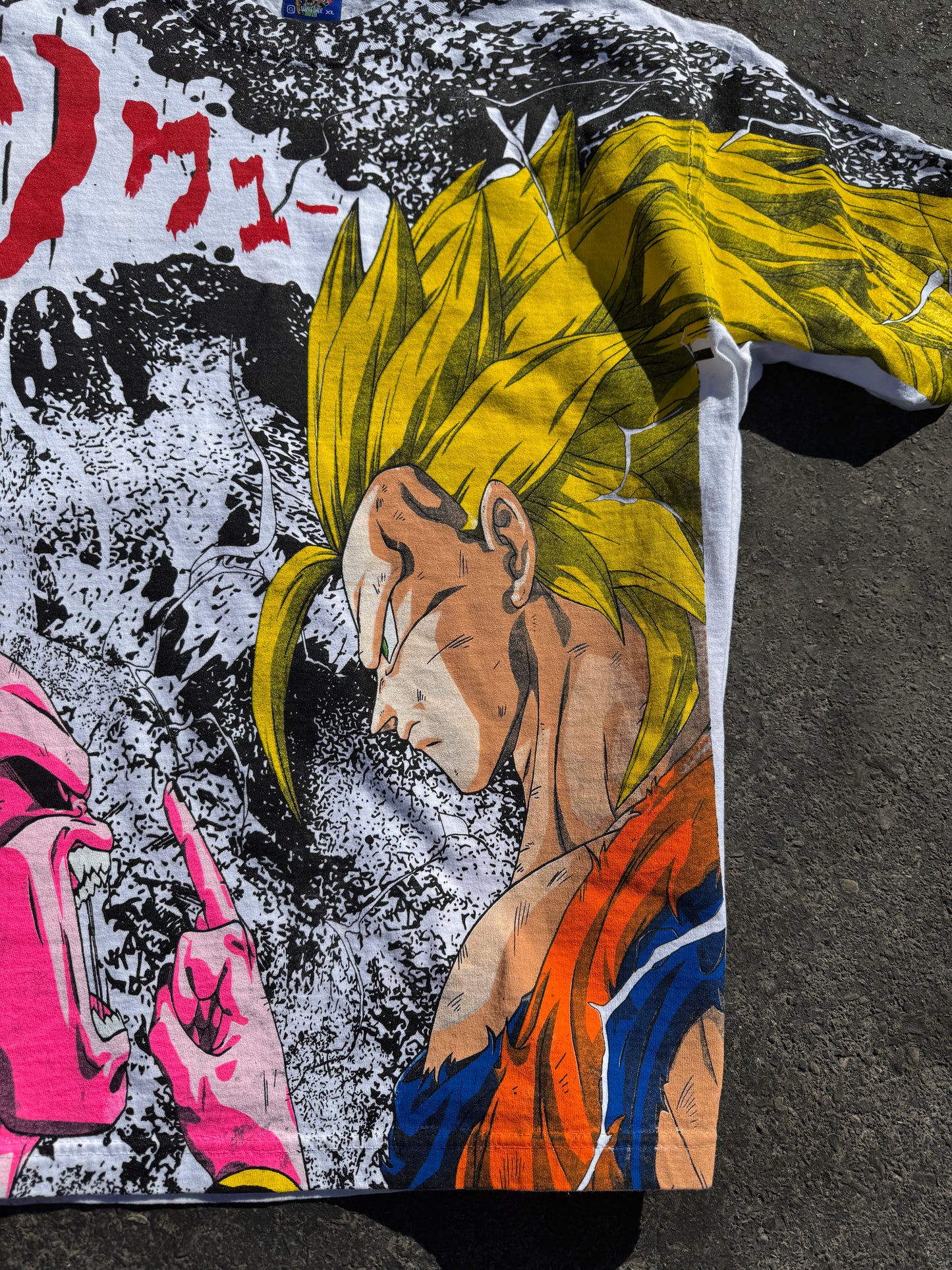 White - Buu Vs Goku Mega print