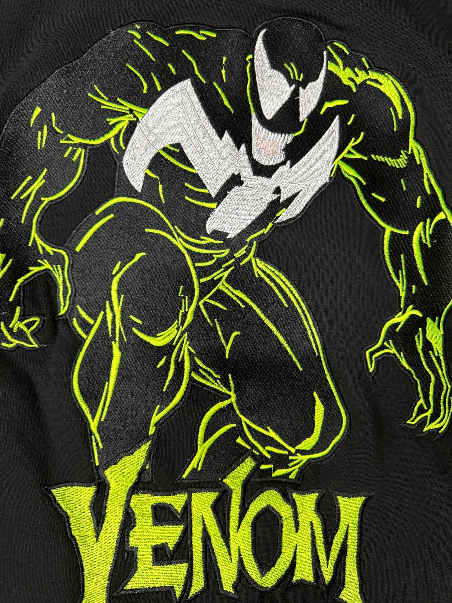 Black-2XL- Neon Green Venom Hoodie