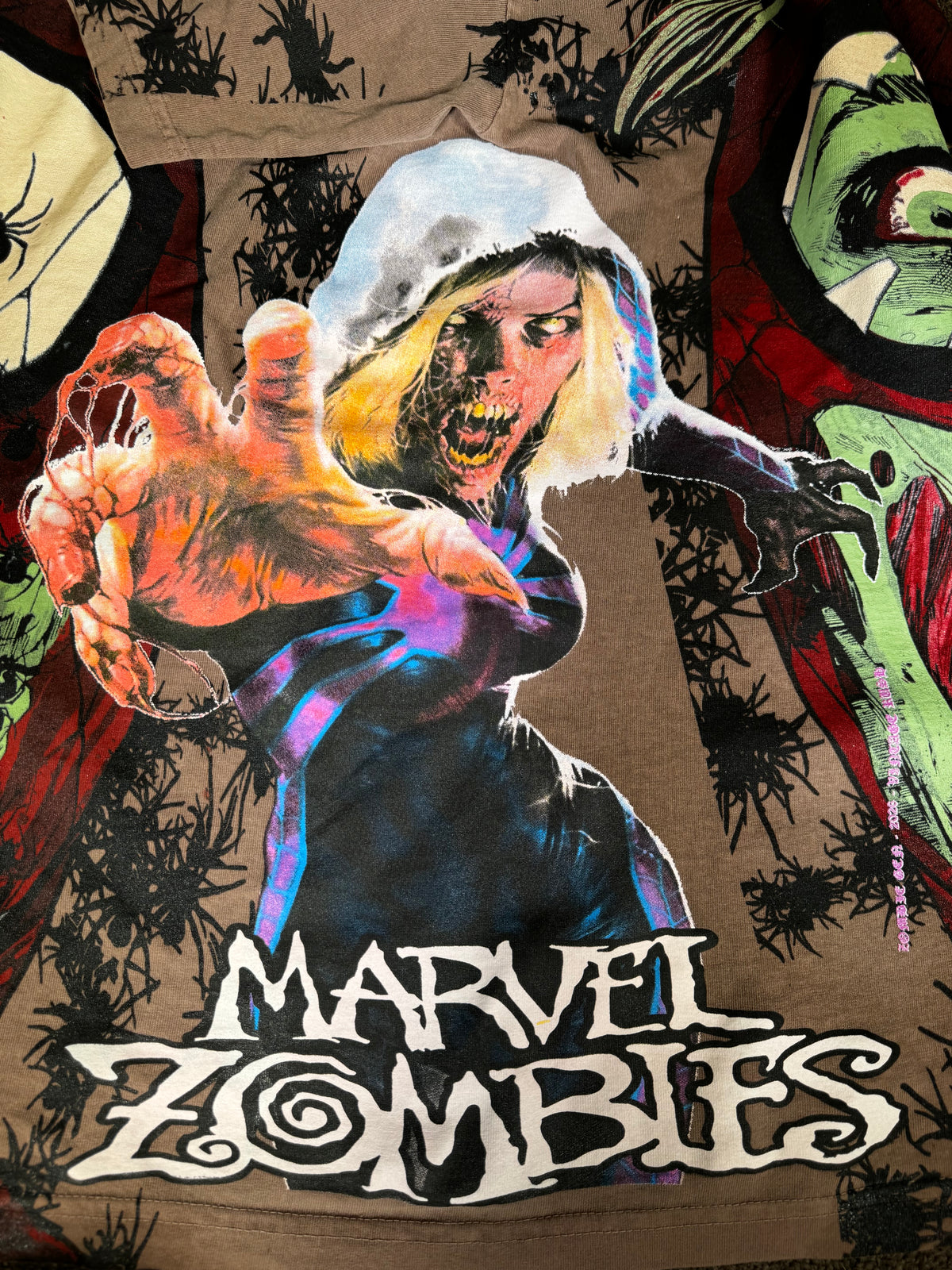 Light Brown - Zombie Spiderman Front and Back - Marvel Zombies Side - 360 Shirt