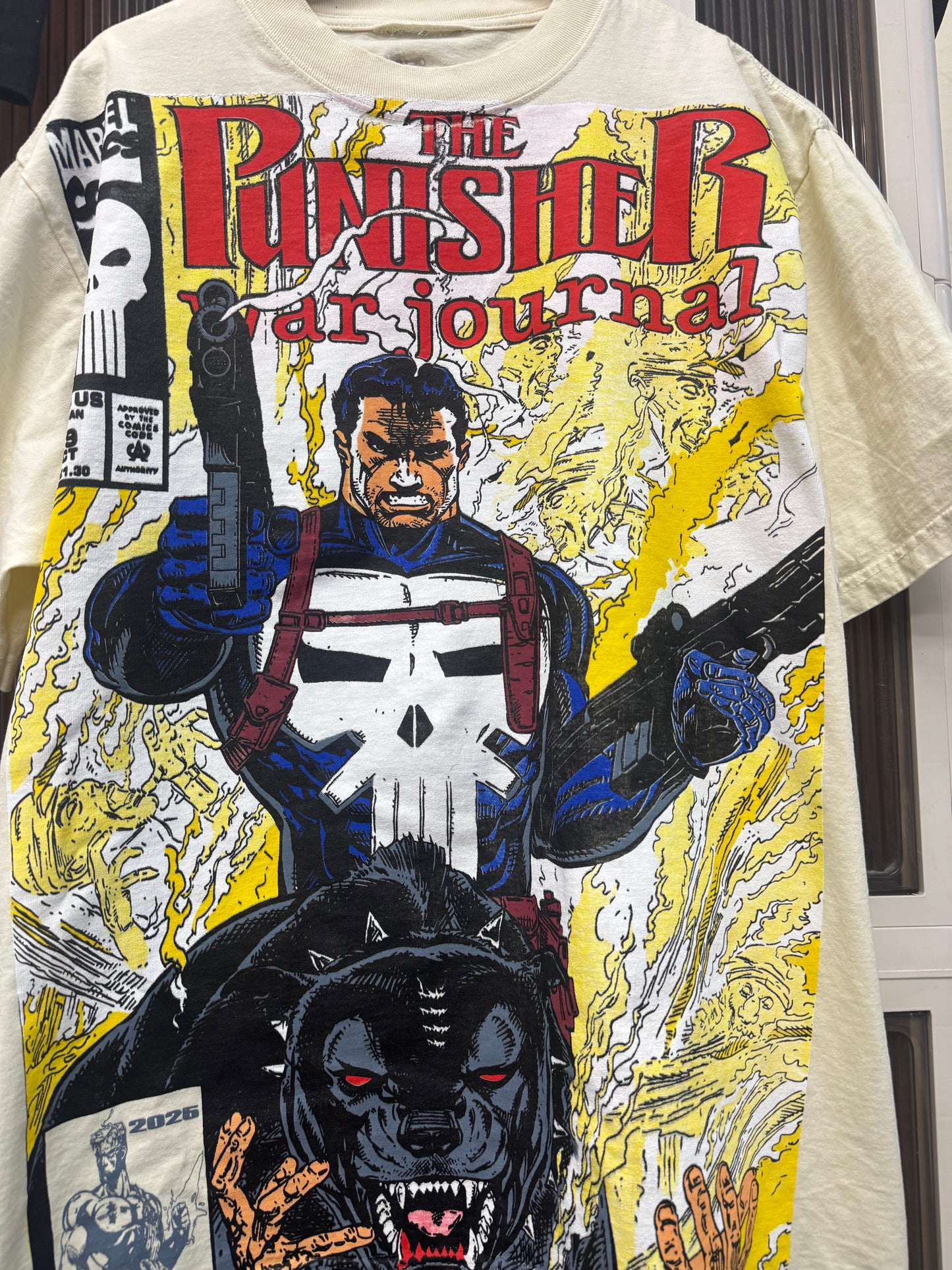 Cream - The Punisher Pit bull & Punisher Solo Flames