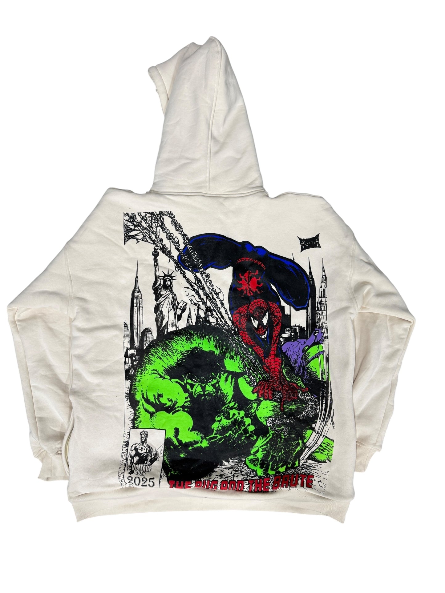 Cream -Large-Hulk Smash Front & City Boyz Back