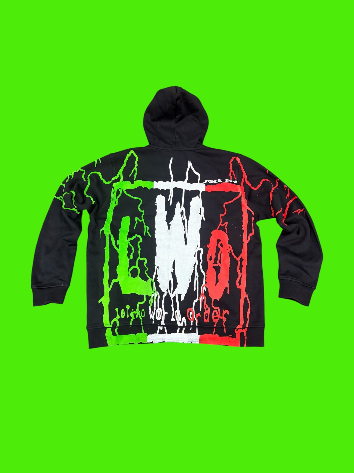 Black Hoodie - - LWO Lighting back Doubble sided